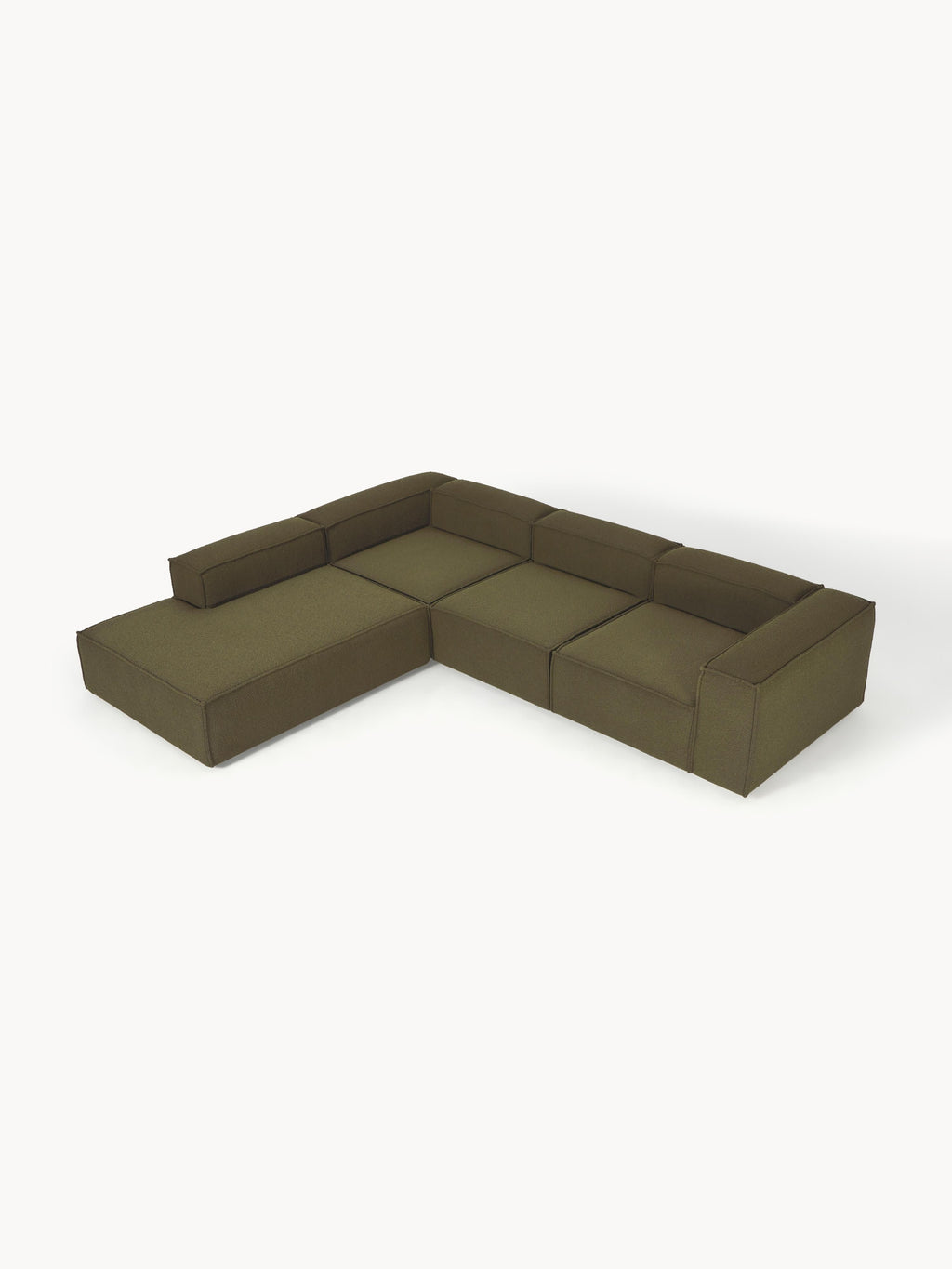 Modulares XL-Ecksofa Lennon (4-Sitzer) aus Bouclé