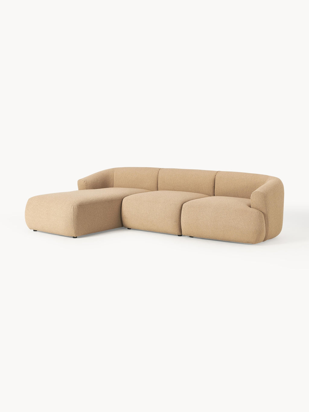 Modulares Bouclé-Ecksofa Sofia (3-Sitzer)