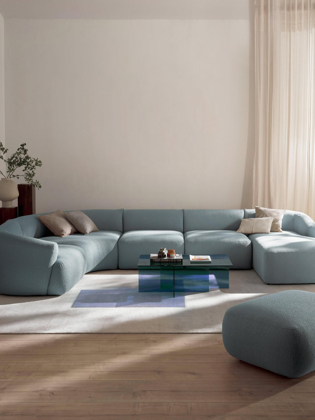 Modulares Bouclé-XL-Sofa Sofia