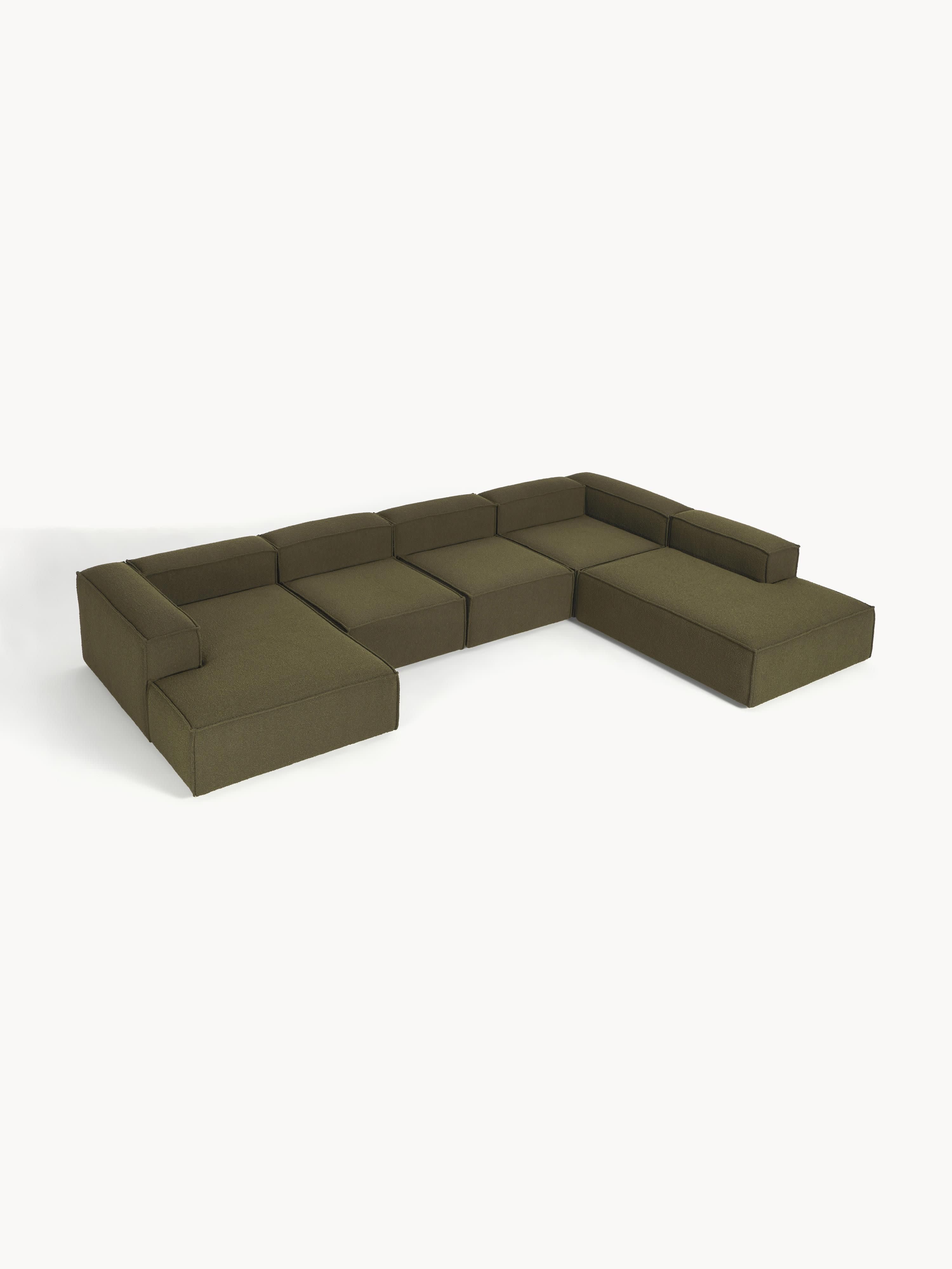 Modulares XL Sofa Lennon aus Bouclé