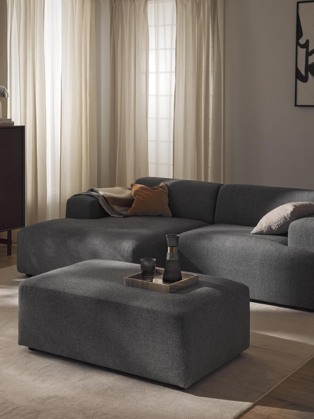 XL Sofa-Hocker Melva, B 116 x T 72 cm