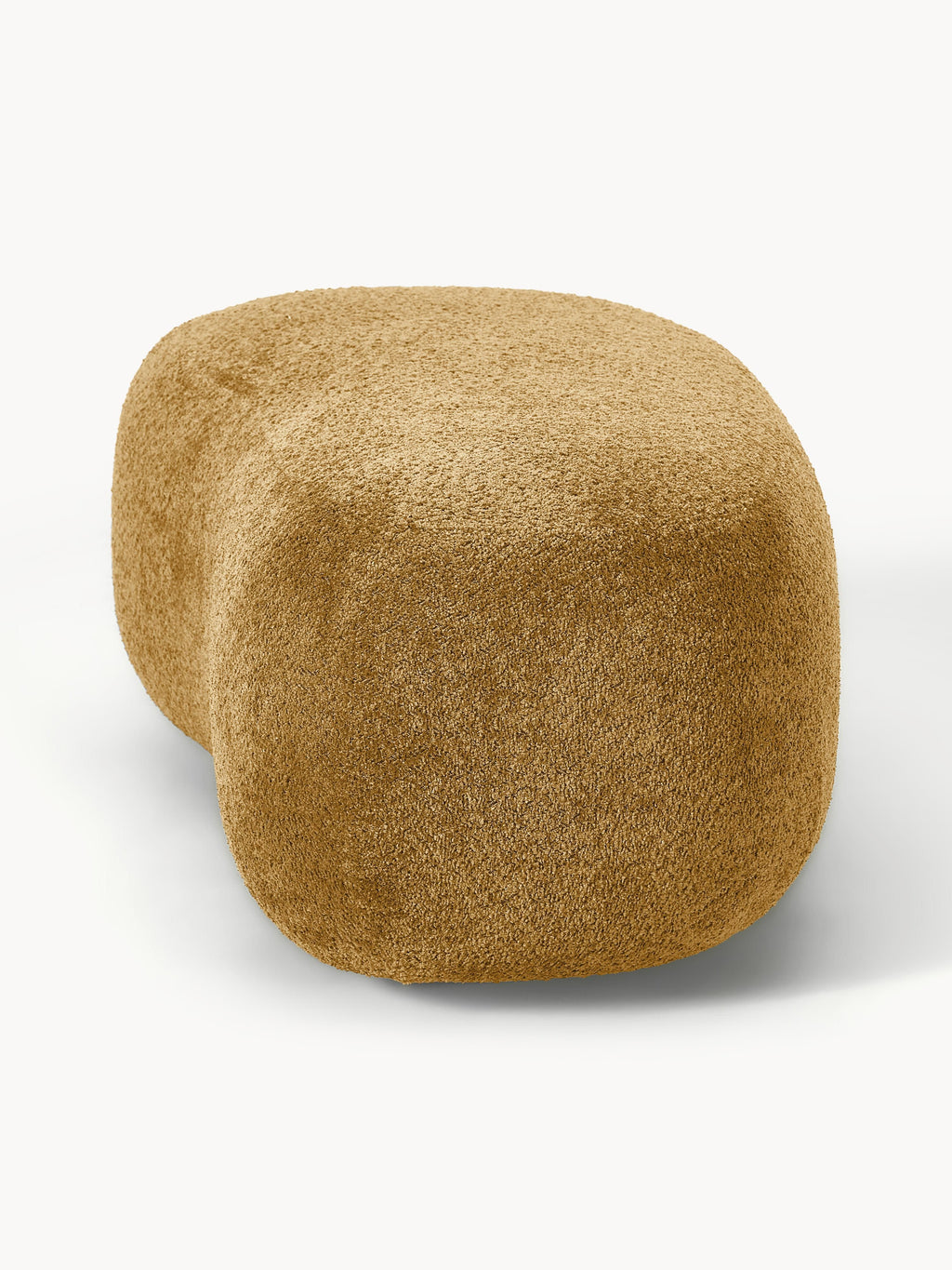 XL-Hocker Alba aus Teddy-Bouclé