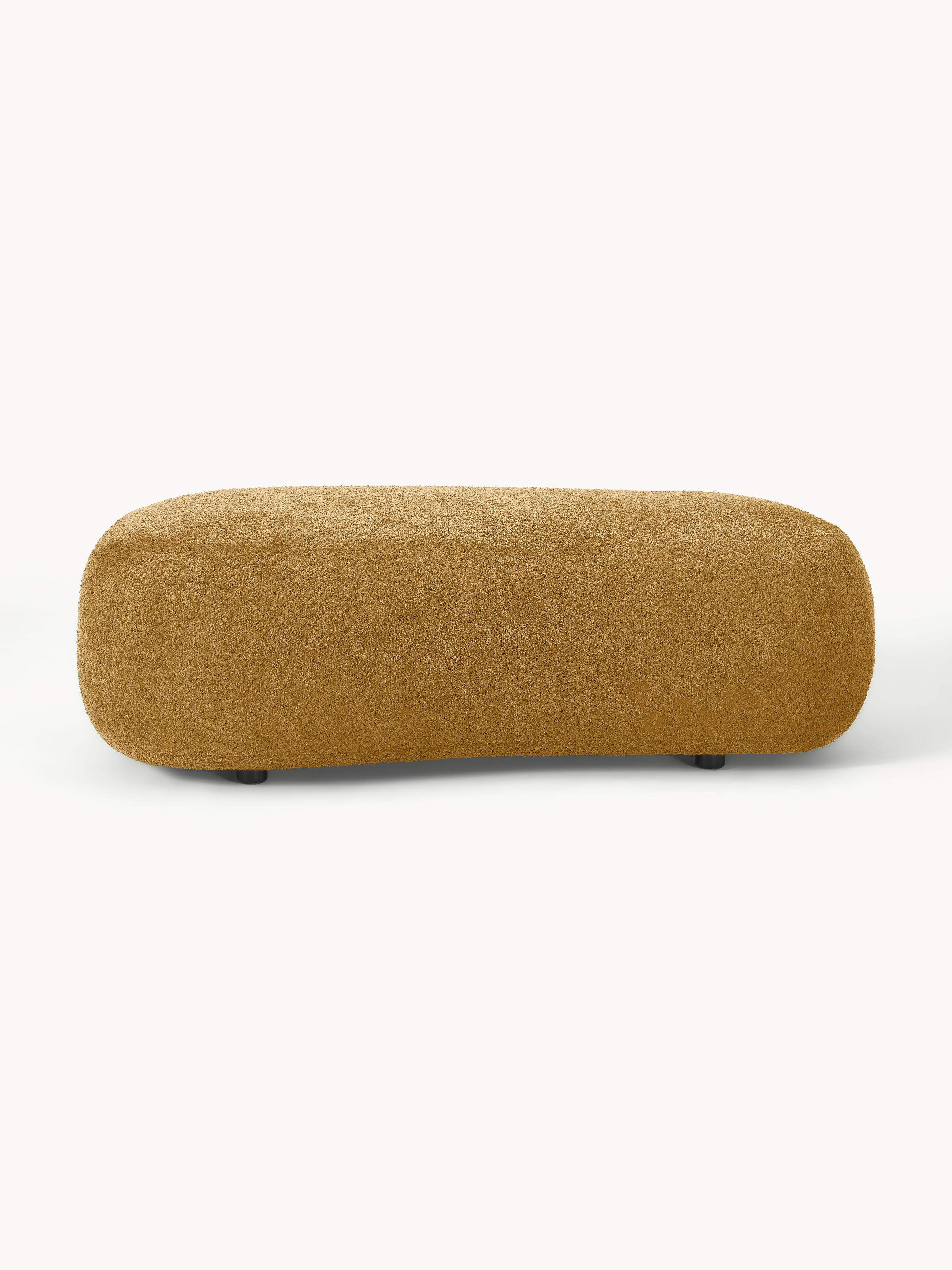 XL-Hocker Alba aus Teddy-Bouclé
