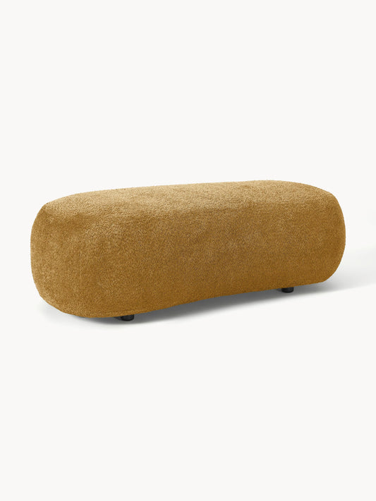 Galeriebild 1 - XL-Hocker Alba aus Teddy-Bouclé