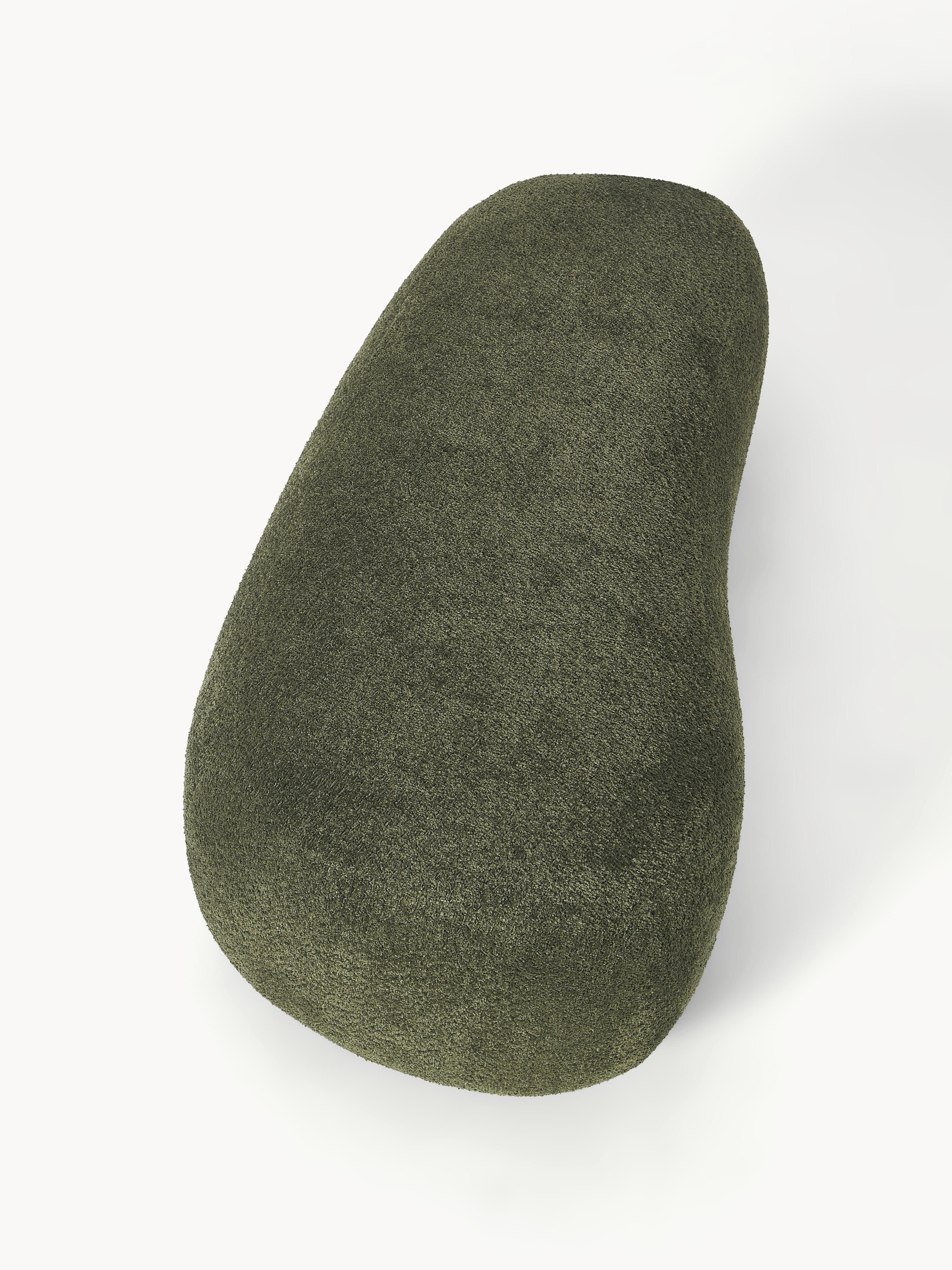 XL-Hocker Alba aus Teddy-Bouclé
