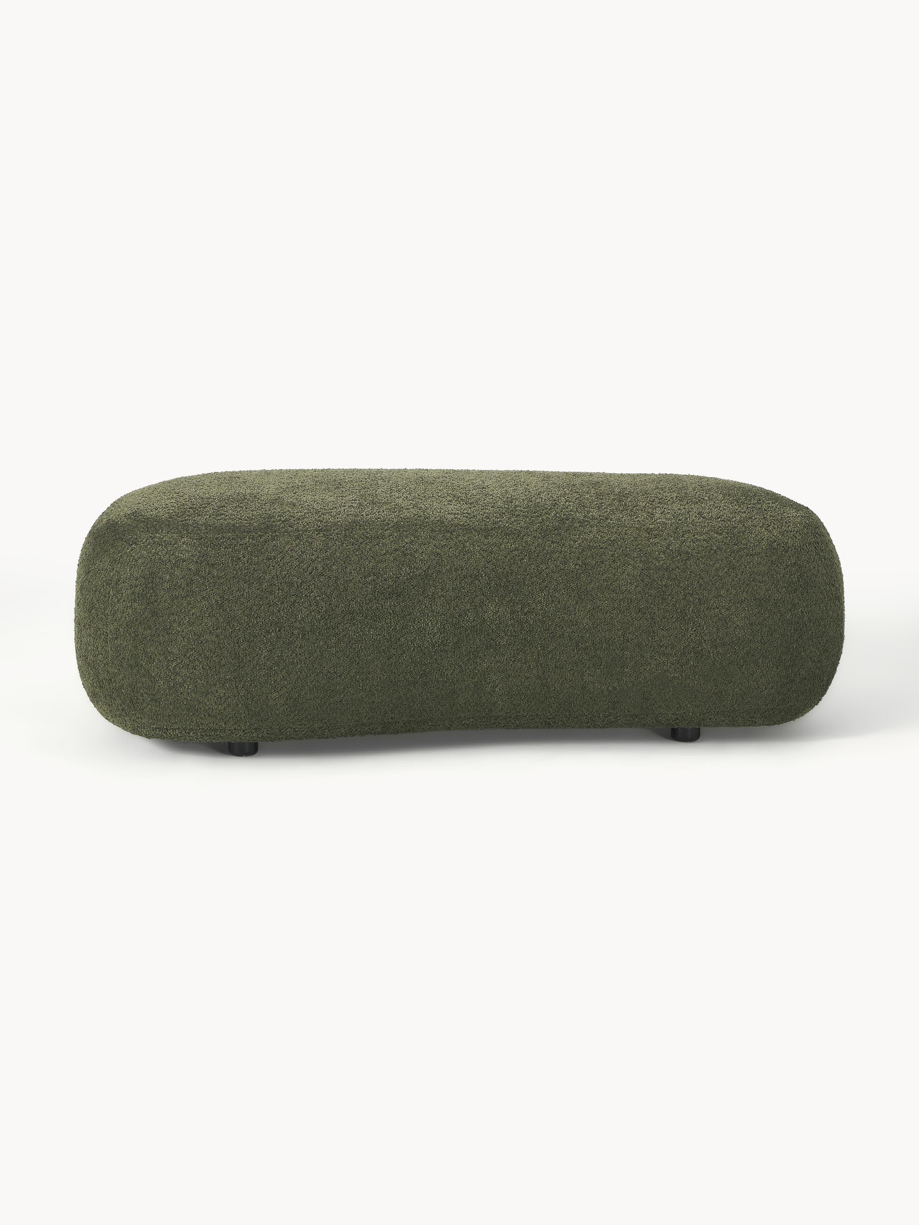 XL-Hocker Alba aus Teddy-Bouclé
