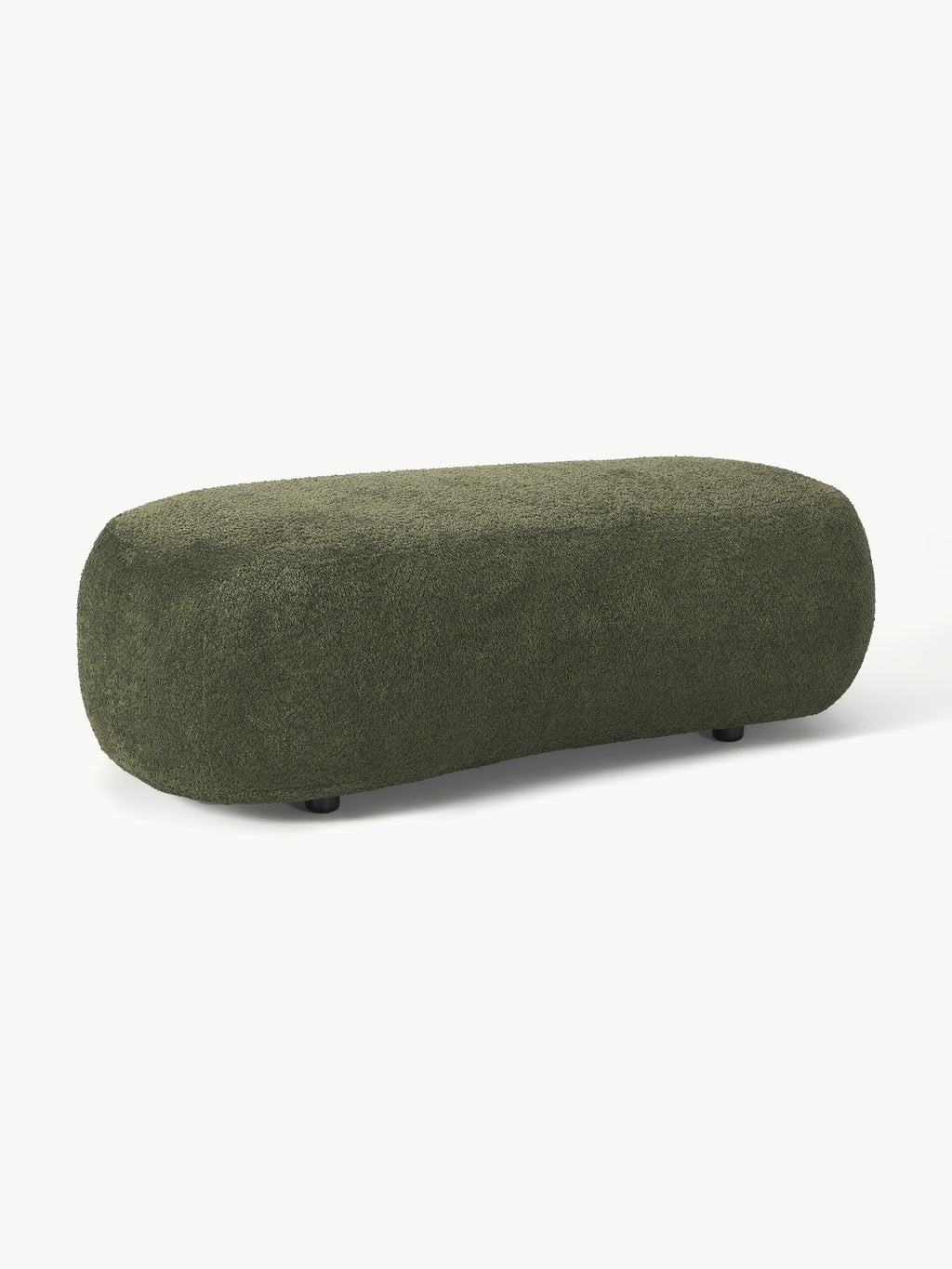 Galeriebild 1 - XL-Hocker Alba aus Teddy-Bouclé