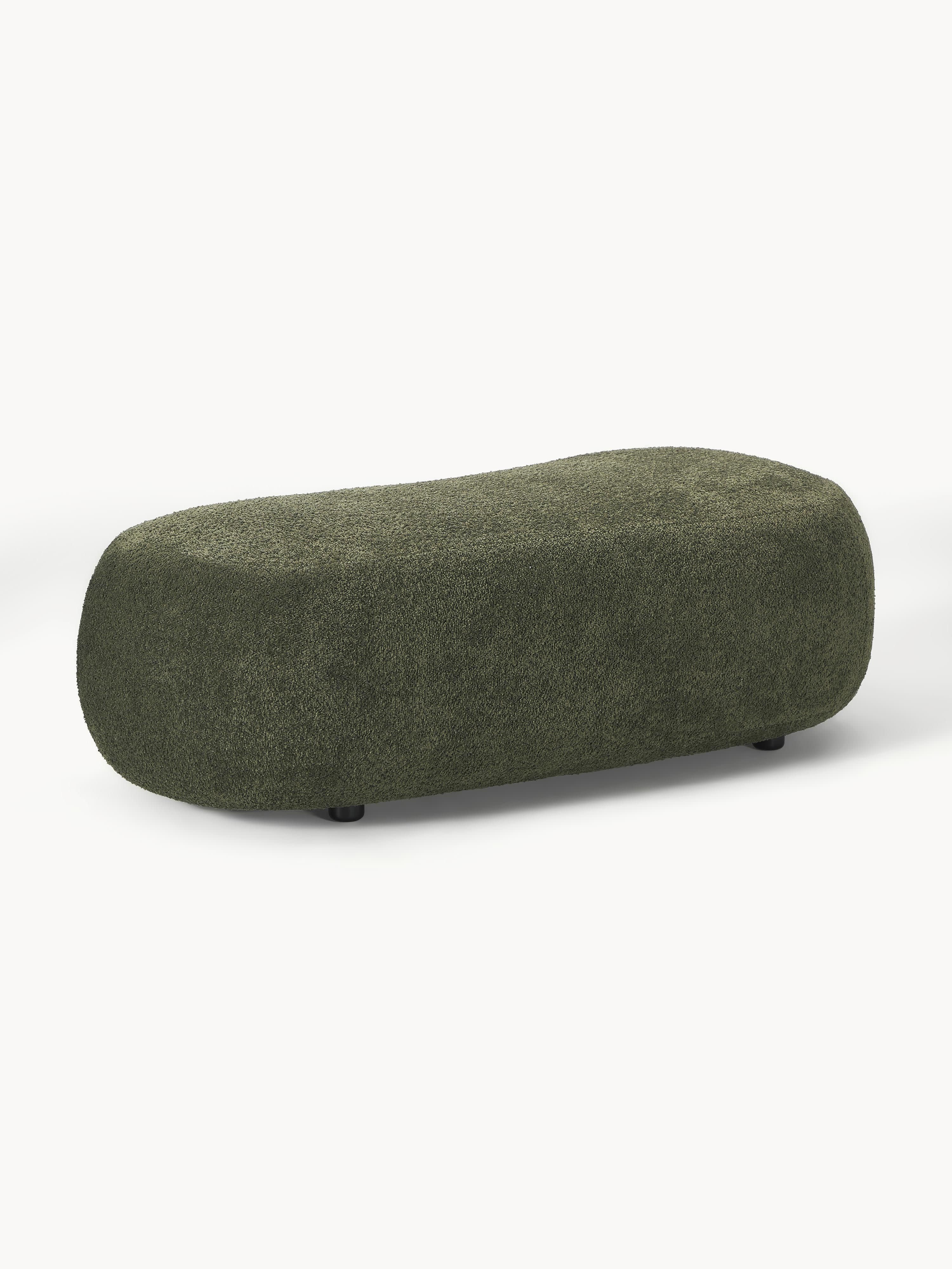 XL-Hocker Alba aus Teddy-Bouclé