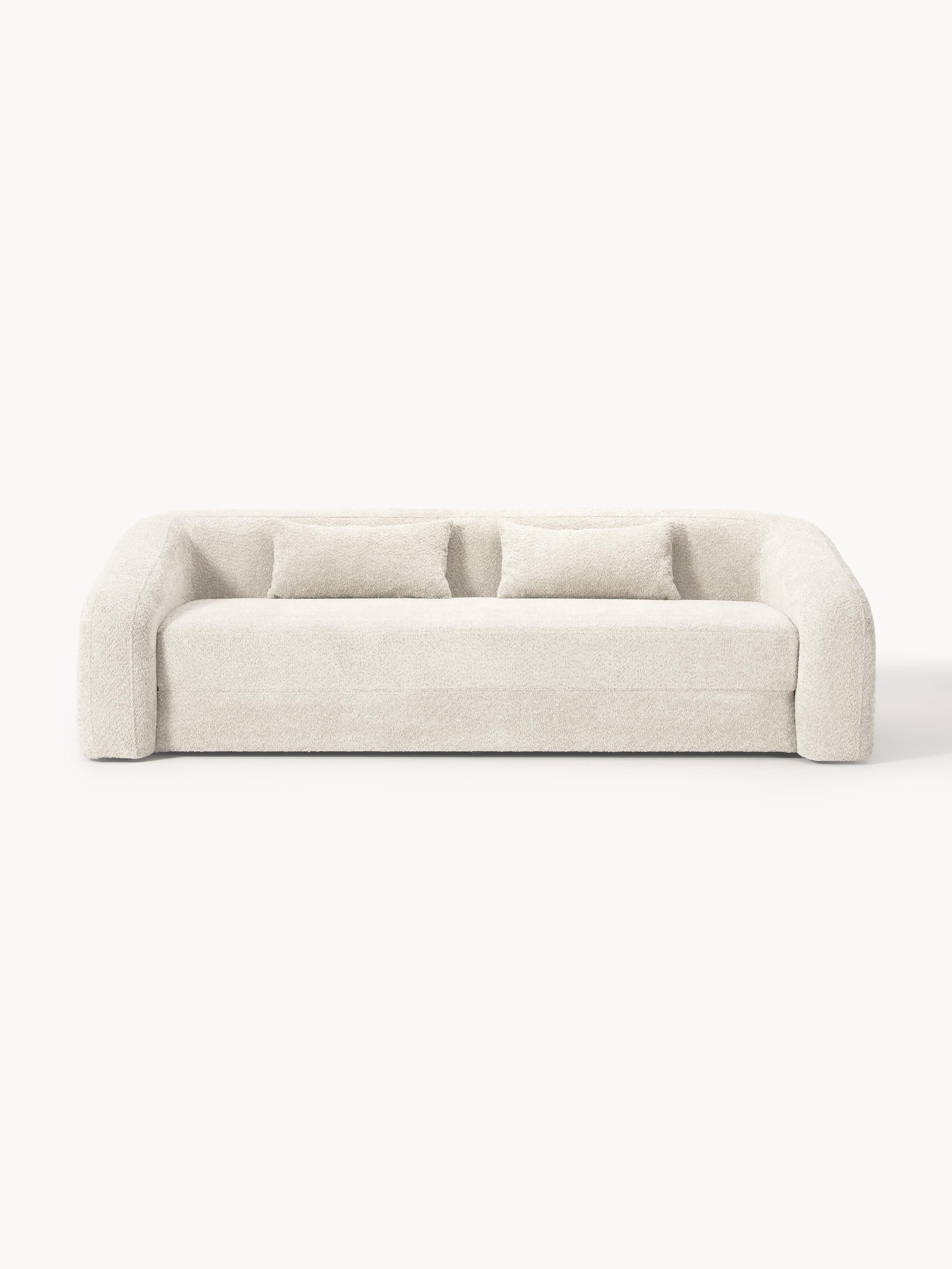 Galeriebild 1 - Schlafsofa Eliot (3-Sitzer) aus Teddy-Bouclé