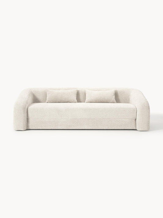 Galeriebild 1 - Schlafsofa Eliot (3-Sitzer) aus Teddy-Bouclé