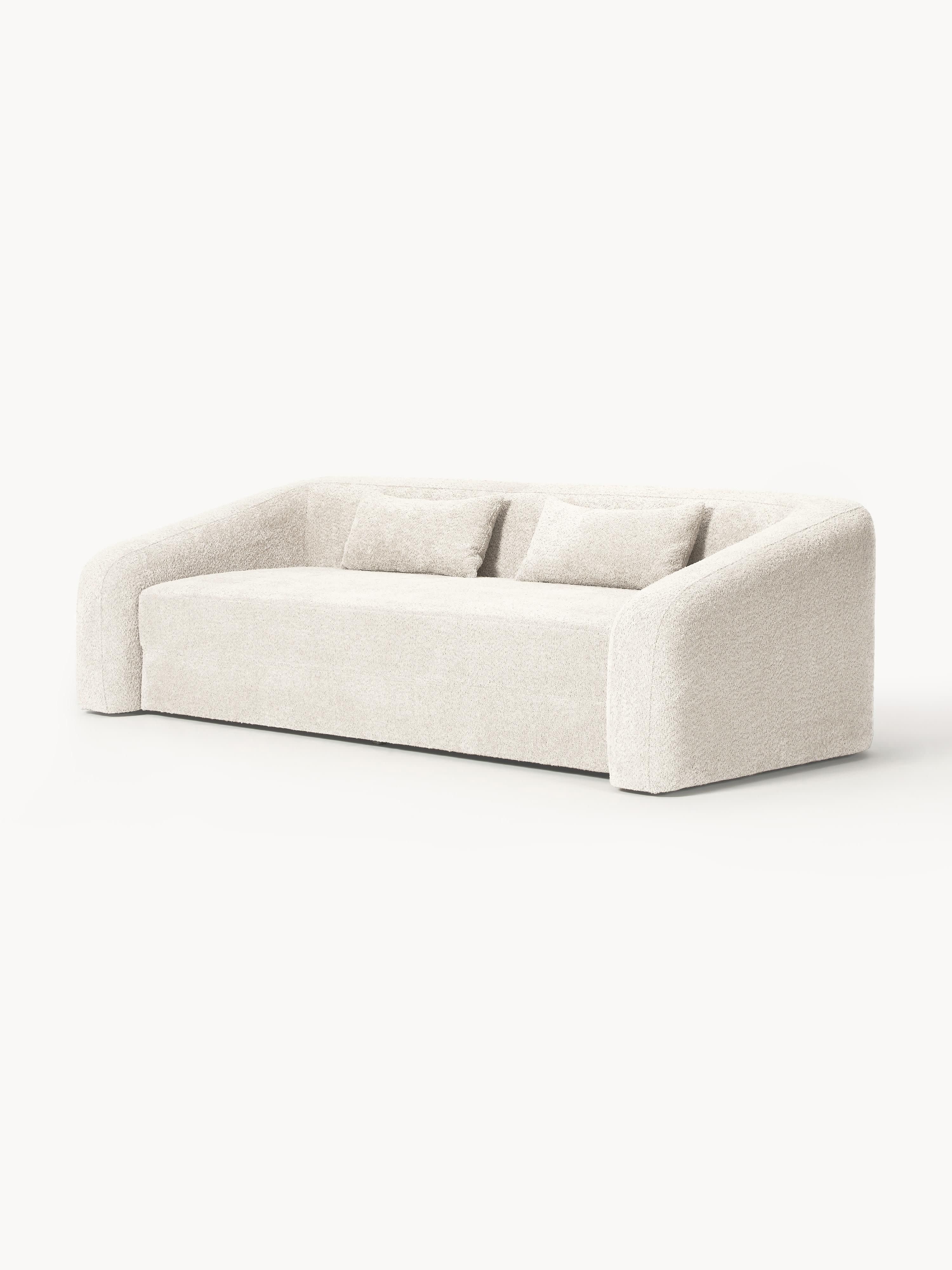 Schlafsofa Eliot (3-Sitzer) aus Teddy-Bouclé
