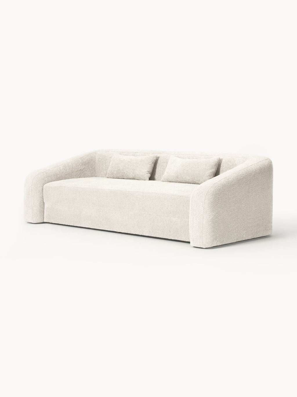 Schlafsofa Eliot (3-Sitzer) aus Teddy-Bouclé