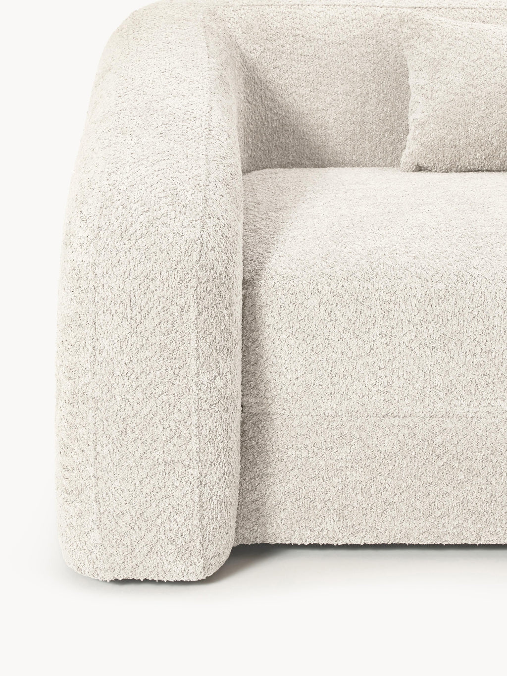 Schlafsofa Eliot (3-Sitzer) aus Teddy-Bouclé