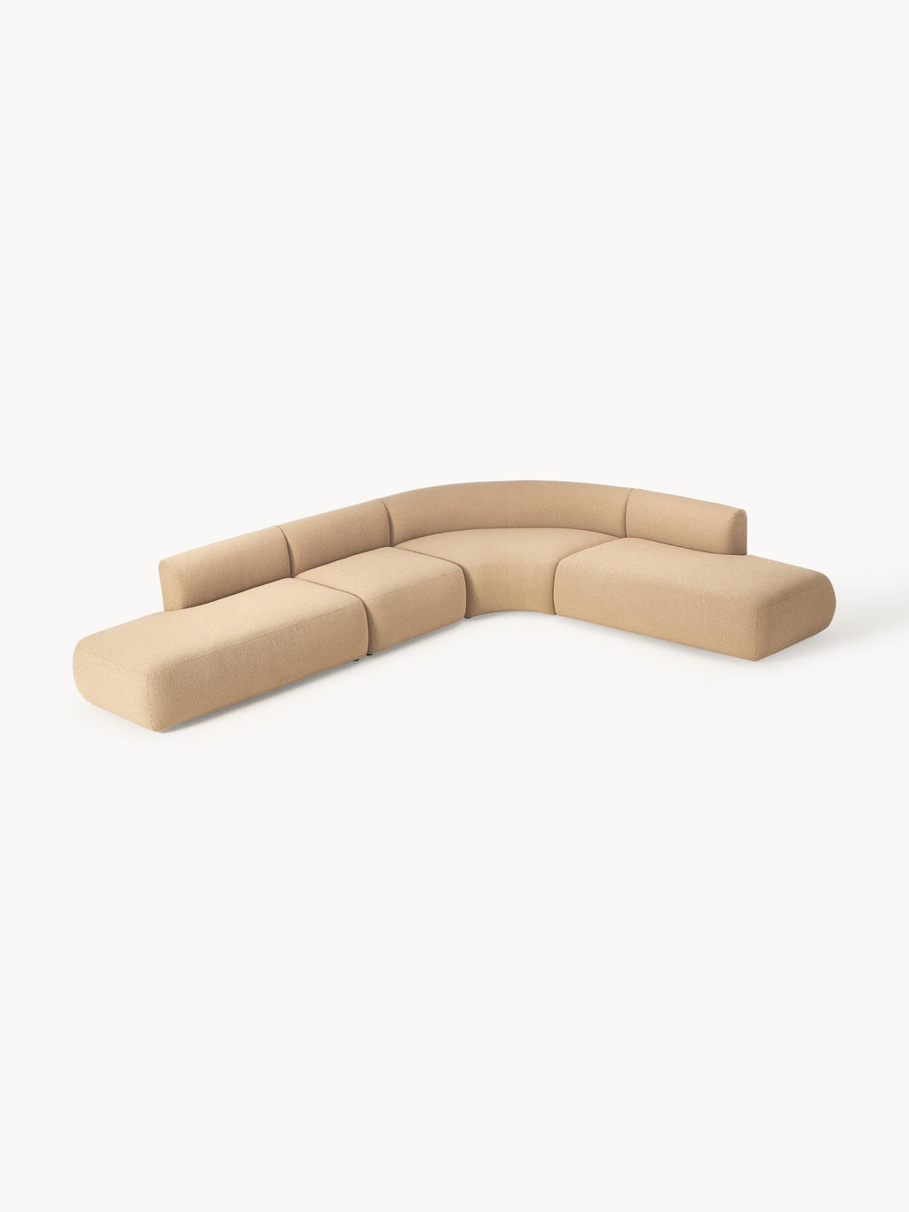 Modulares Bouclé-Ecksofa Sofia (4-Sitzer)