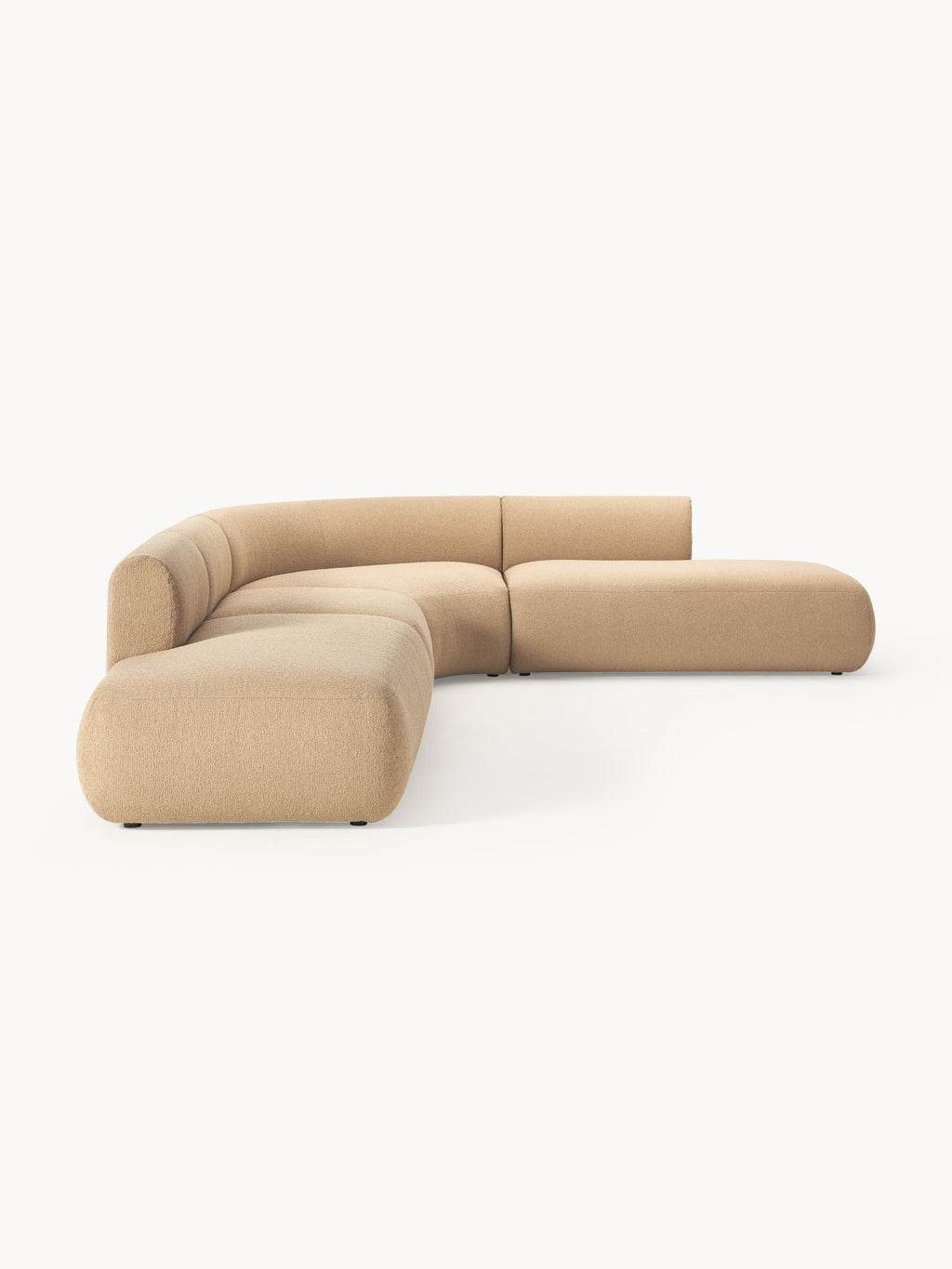 Modulares Bouclé-Ecksofa Sofia (4-Sitzer)