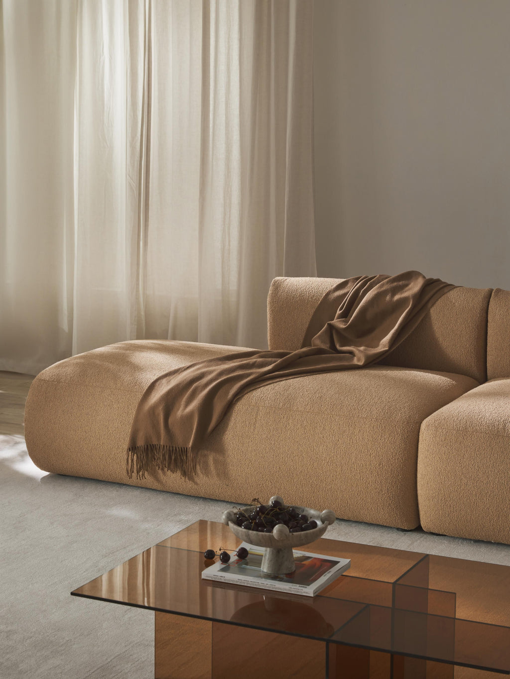 Bouclé-Chaise-Modul Sofia