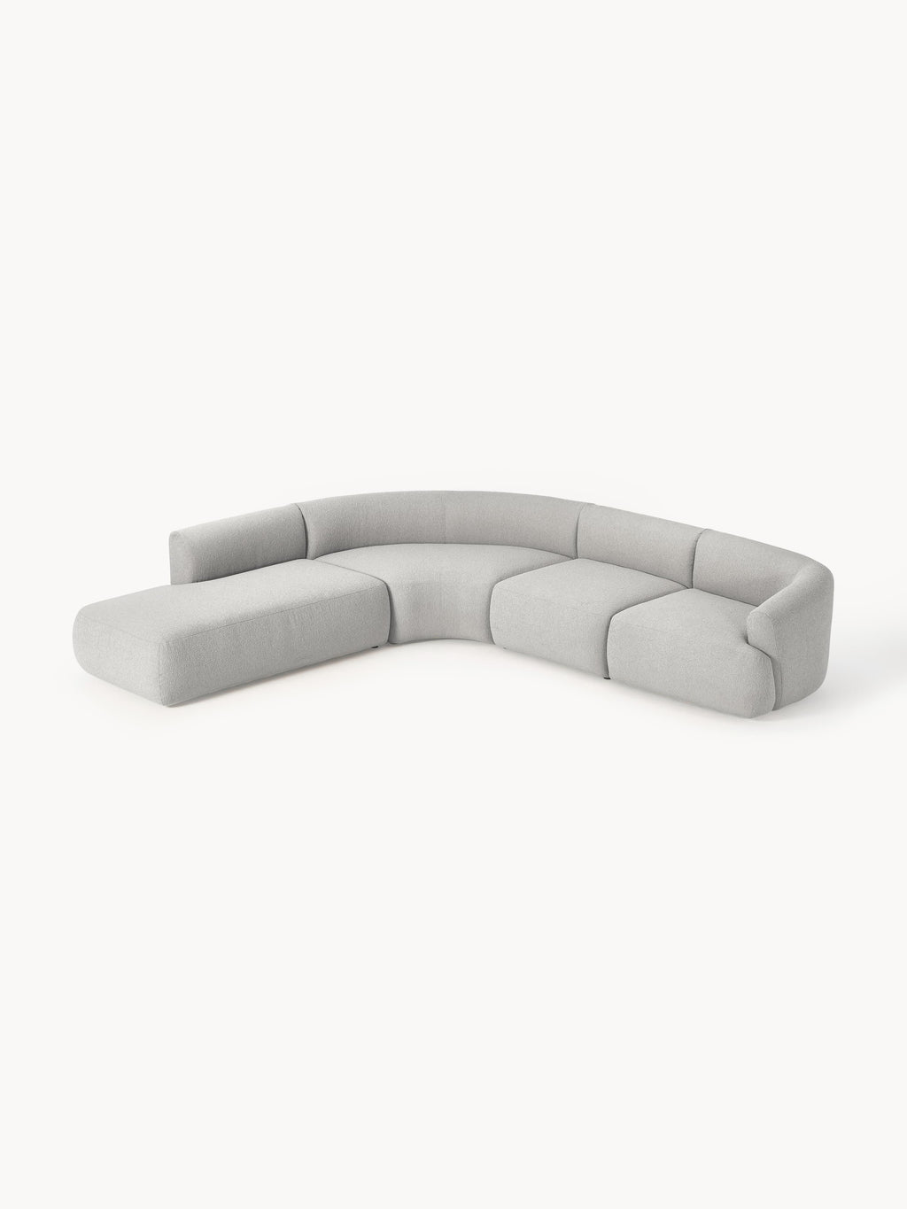 Modulares Bouclé-Ecksofa Sofia (4-Sitzer)