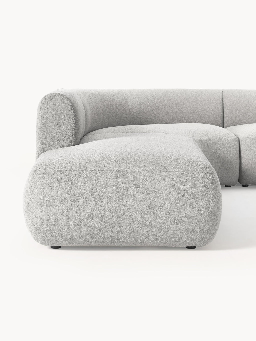 Modulares Bouclé-Ecksofa Sofia (4-Sitzer)
