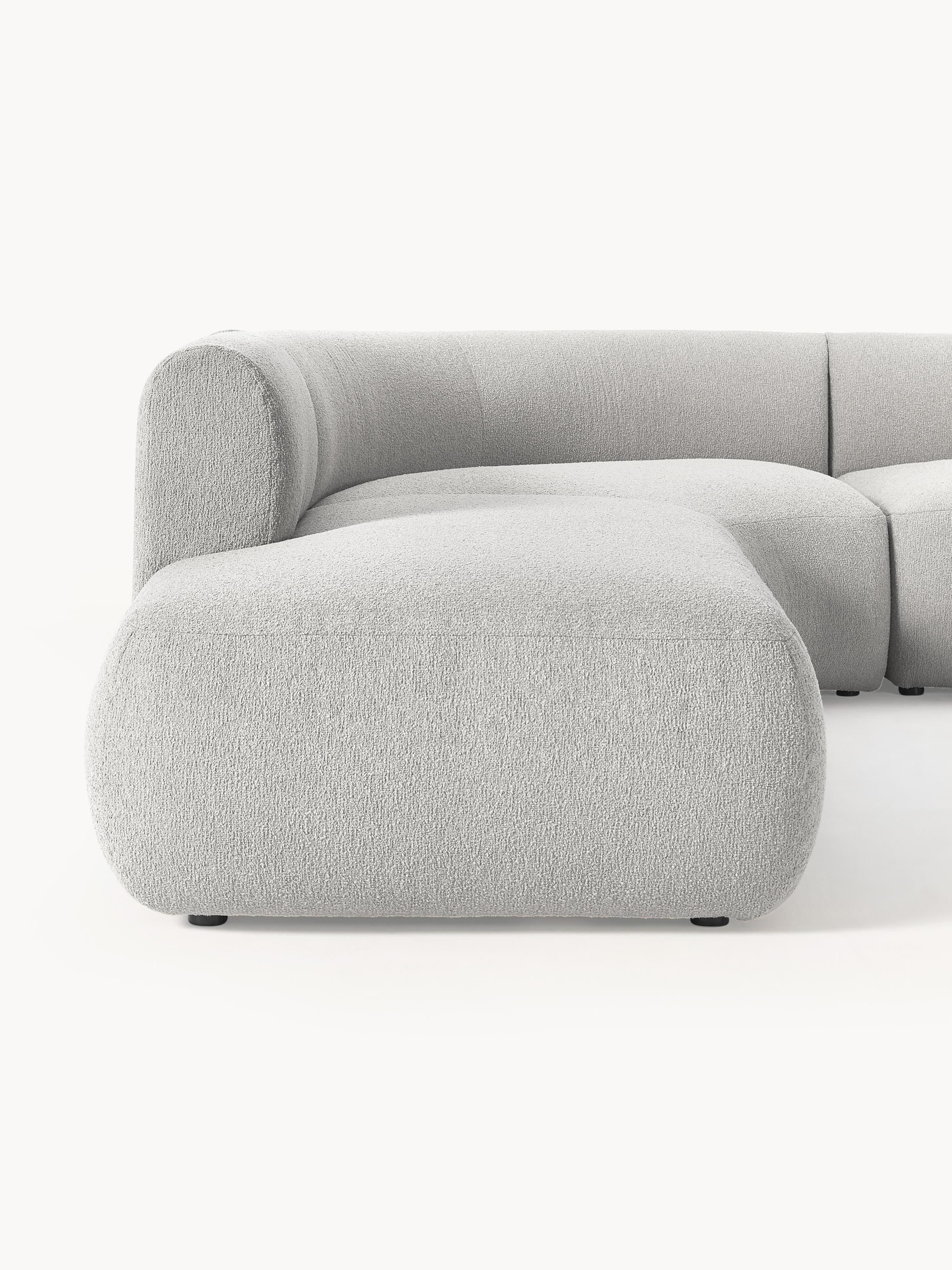 Modulares Bouclé-Ecksofa Sofia (4-Sitzer)