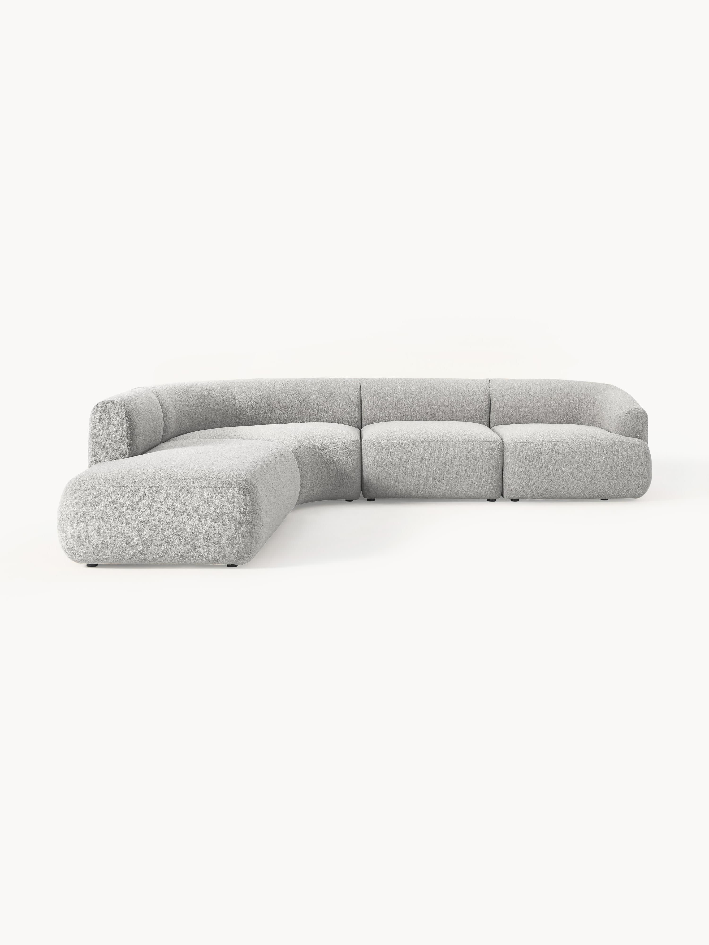 Galeriebild 1 - Modulares Bouclé-Ecksofa Sofia (4-Sitzer)