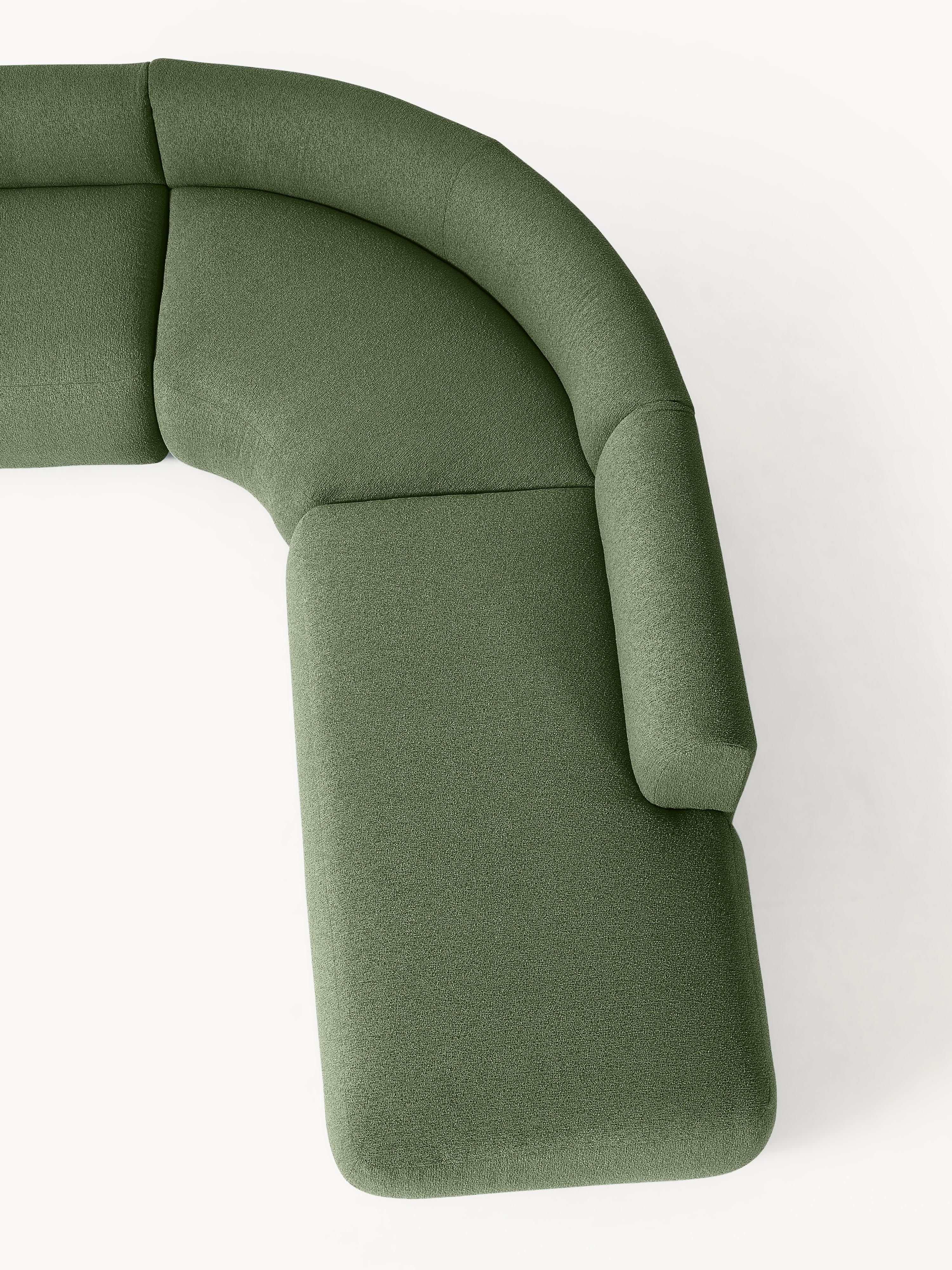 Modulares Bouclé-Ecksofa Sofia (4-Sitzer)