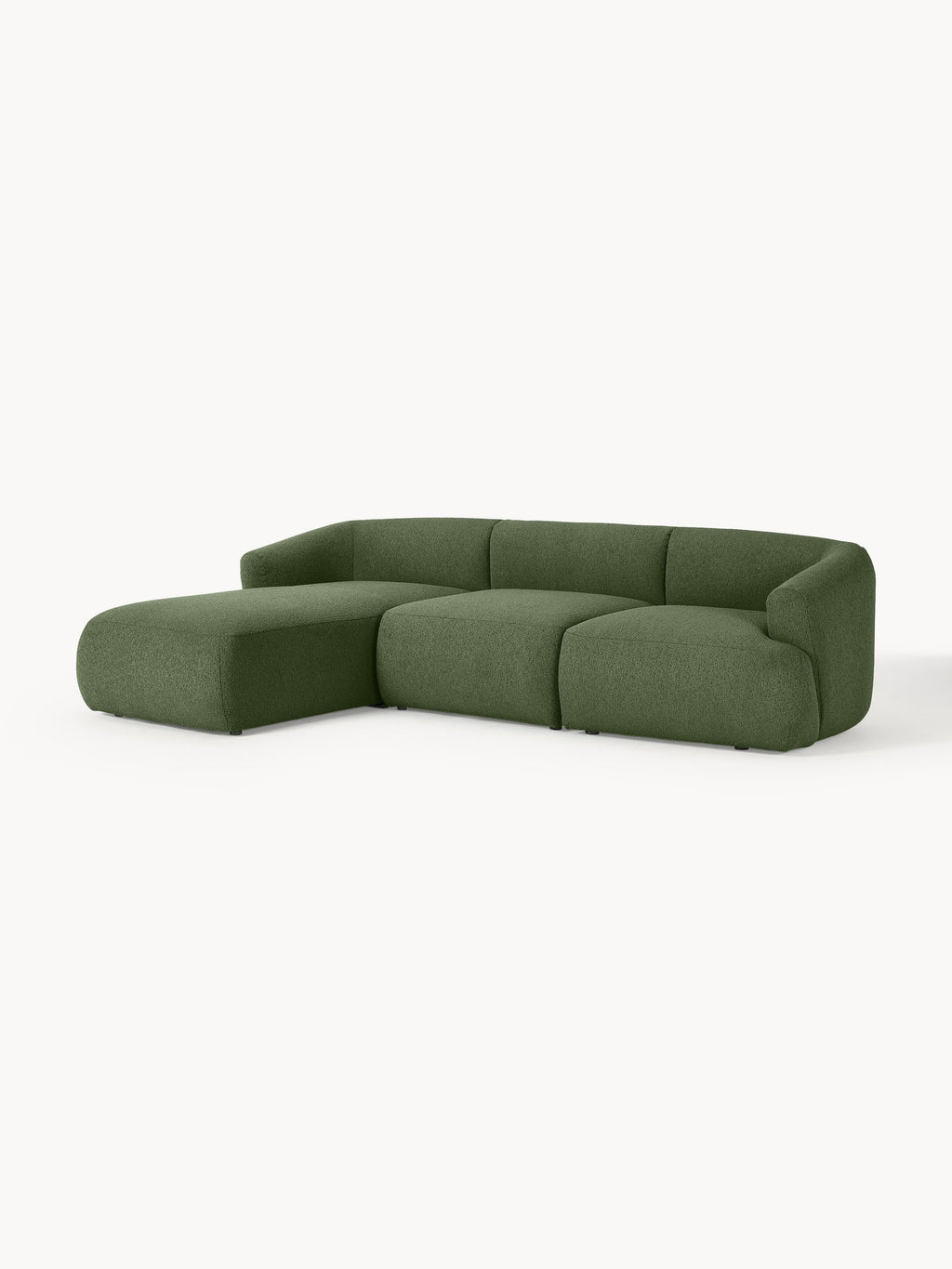 Modulares Bouclé-Ecksofa Sofia (3-Sitzer)