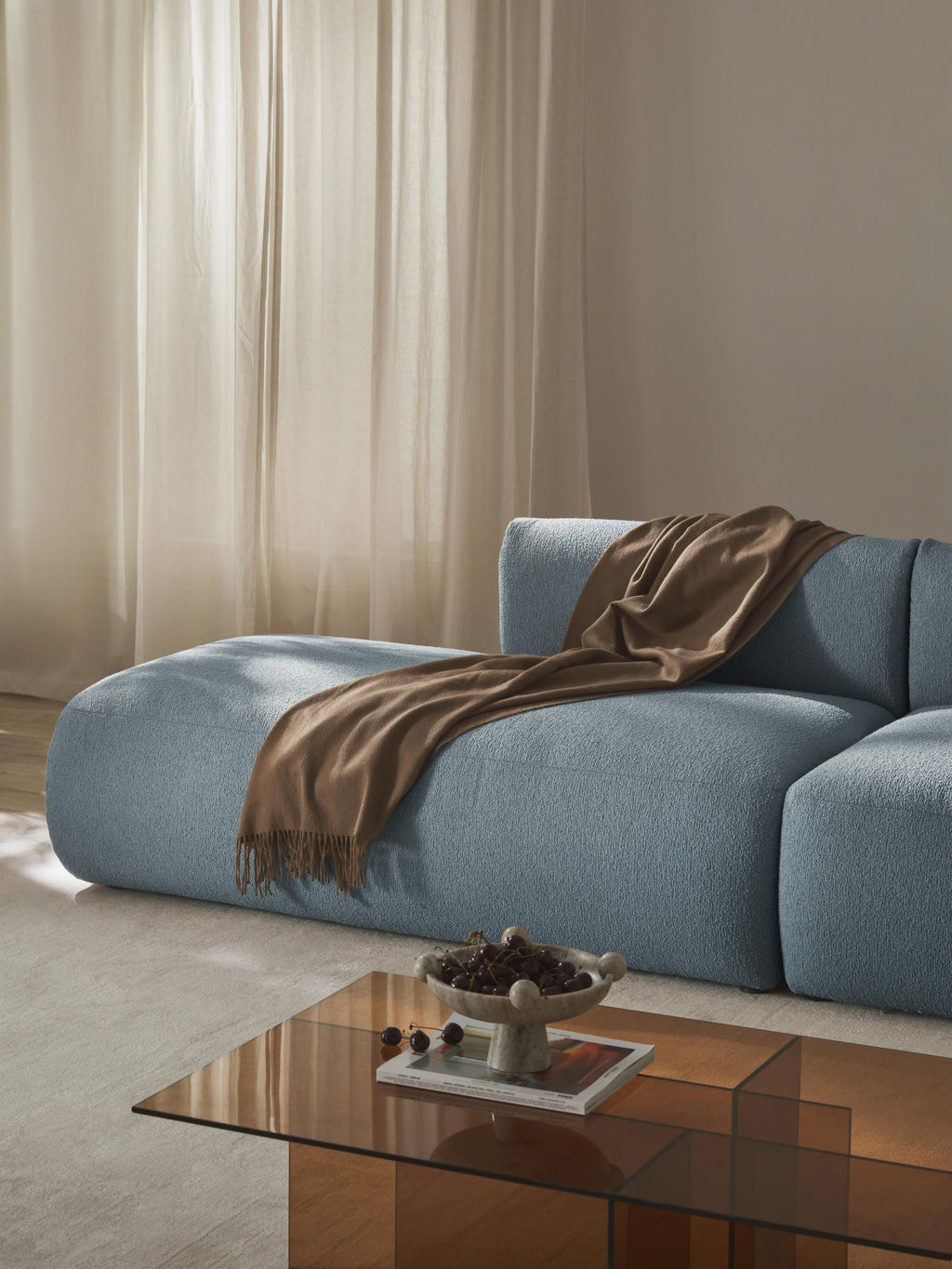 Bouclé-Chaise-Modul Sofia