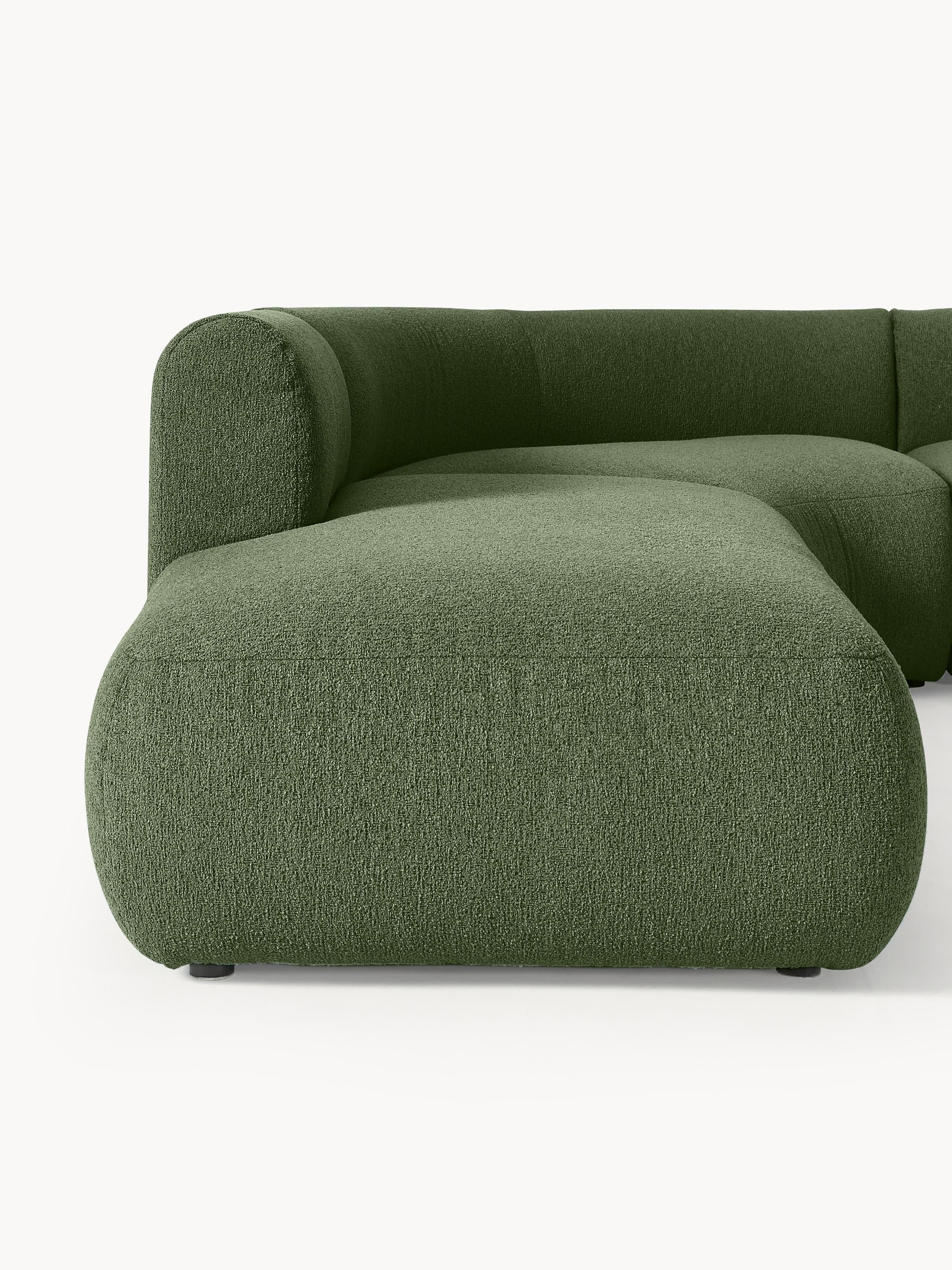Modulares Bouclé-Ecksofa Sofia (4-Sitzer)