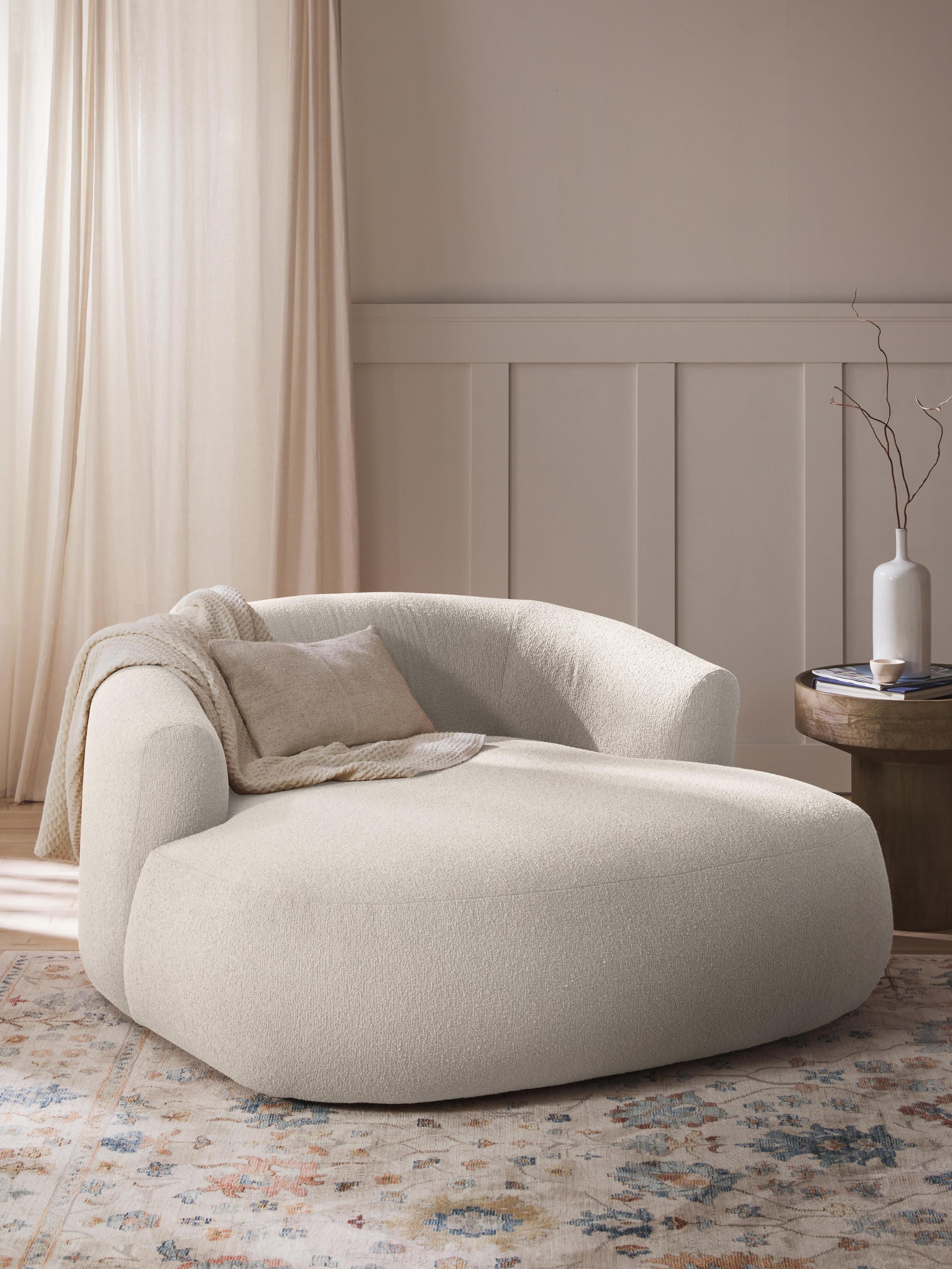 Bouclé-XL-Loungesessel Sofia