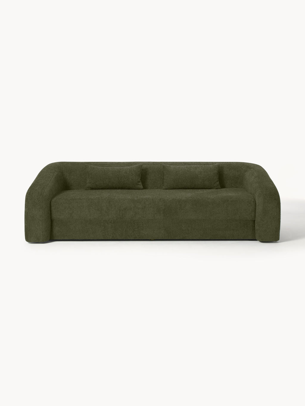 Galeriebild 1 - Schlafsofa Eliot (3-Sitzer) aus Teddy-Bouclé