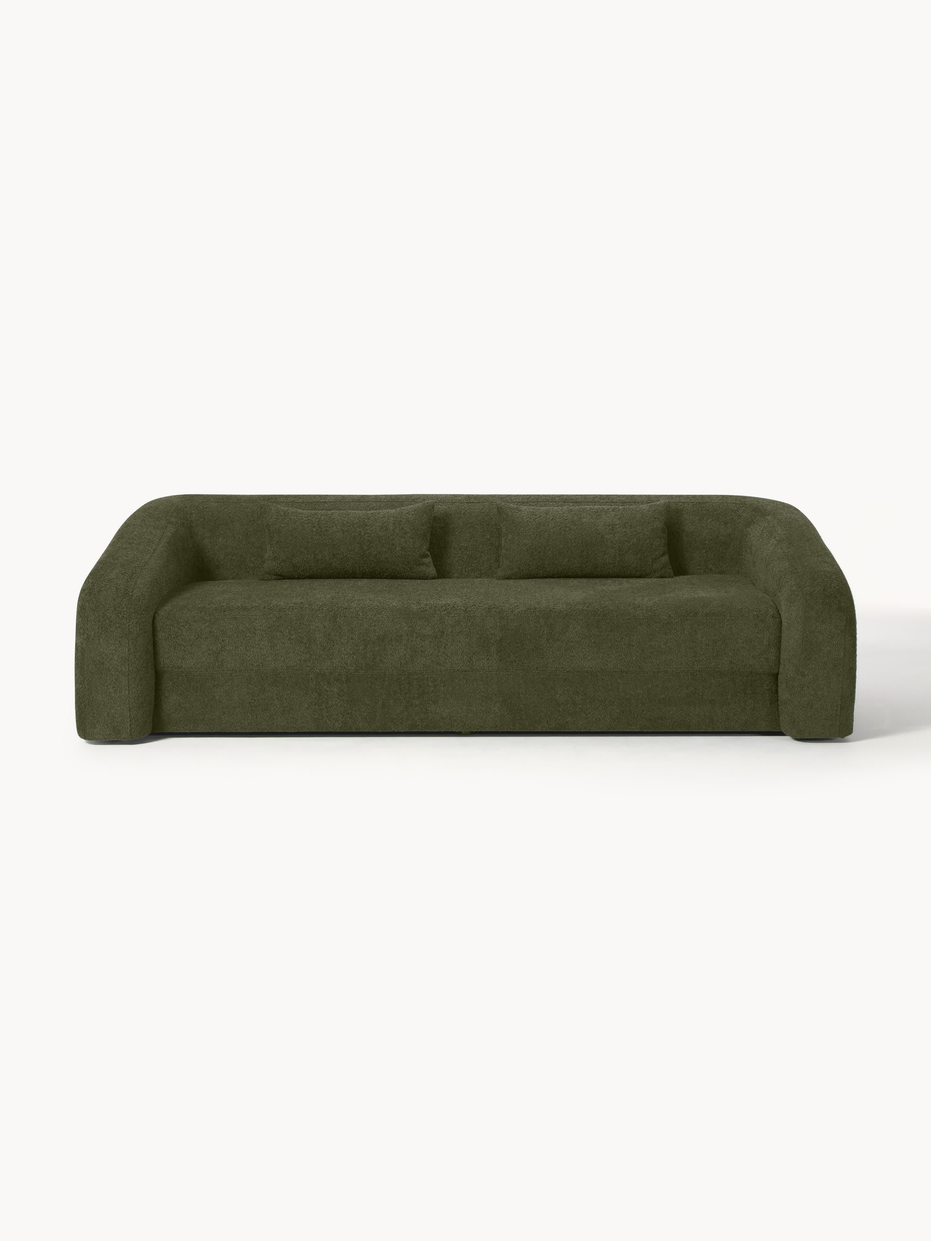 Galeriebild 1 - Schlafsofa Eliot (3-Sitzer) aus Teddy-Bouclé