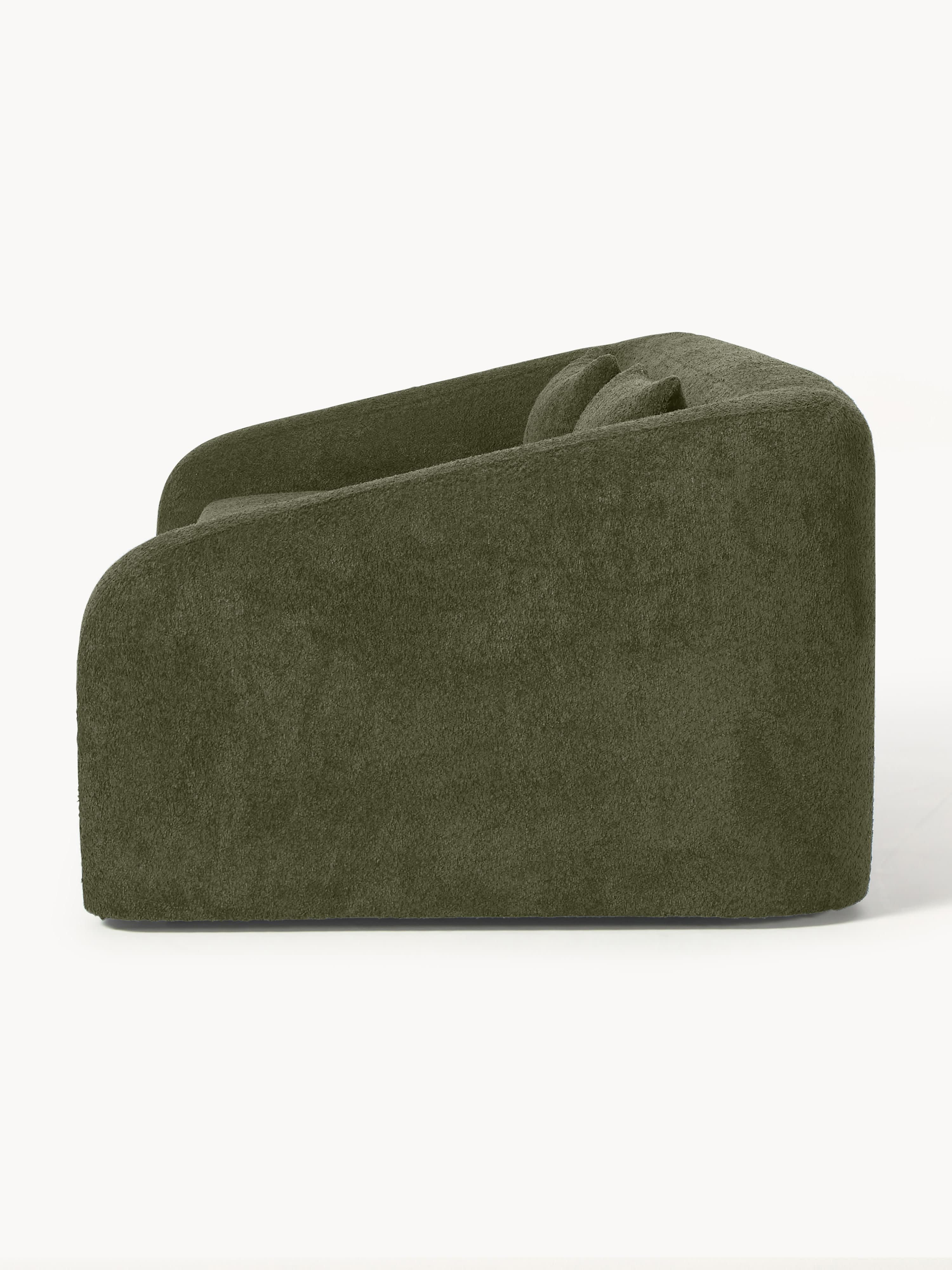 Schlafsofa Eliot (3-Sitzer) aus Teddy-Bouclé