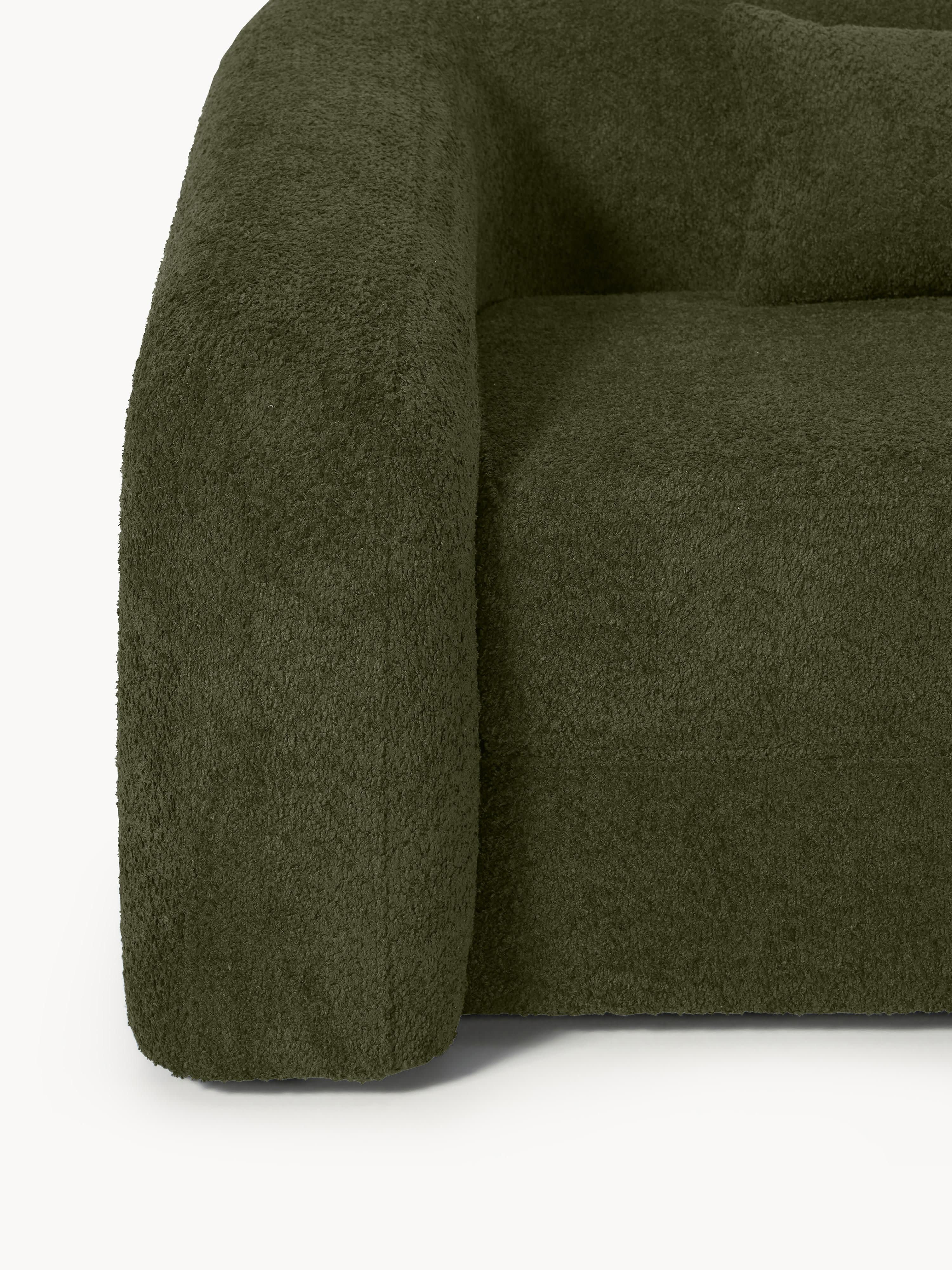 Schlafsofa Eliot (3-Sitzer) aus Teddy-Bouclé