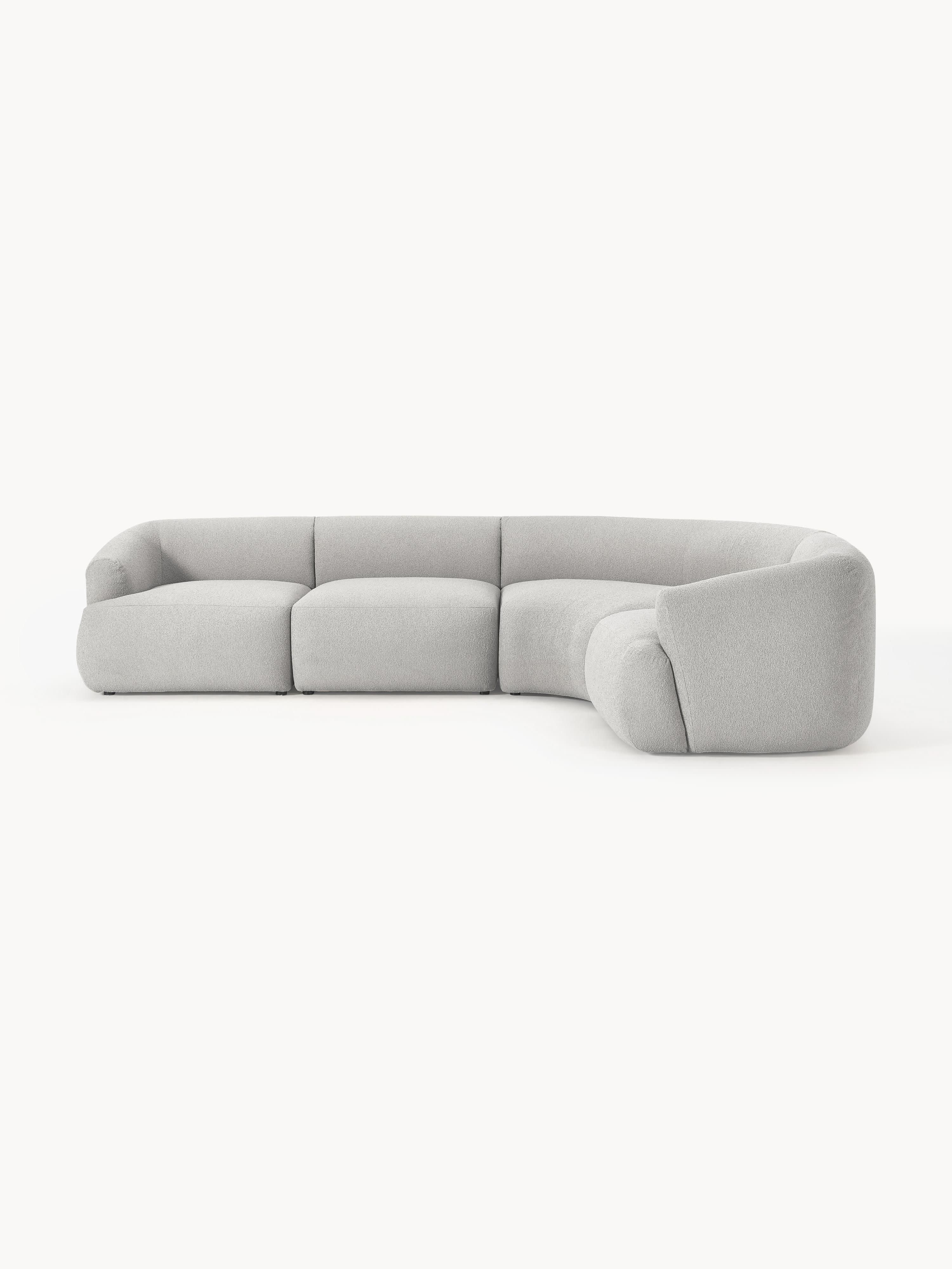 Galeriebild 1 - Modulares Bouclé-Ecksofa Sofia (4-Sitzer)