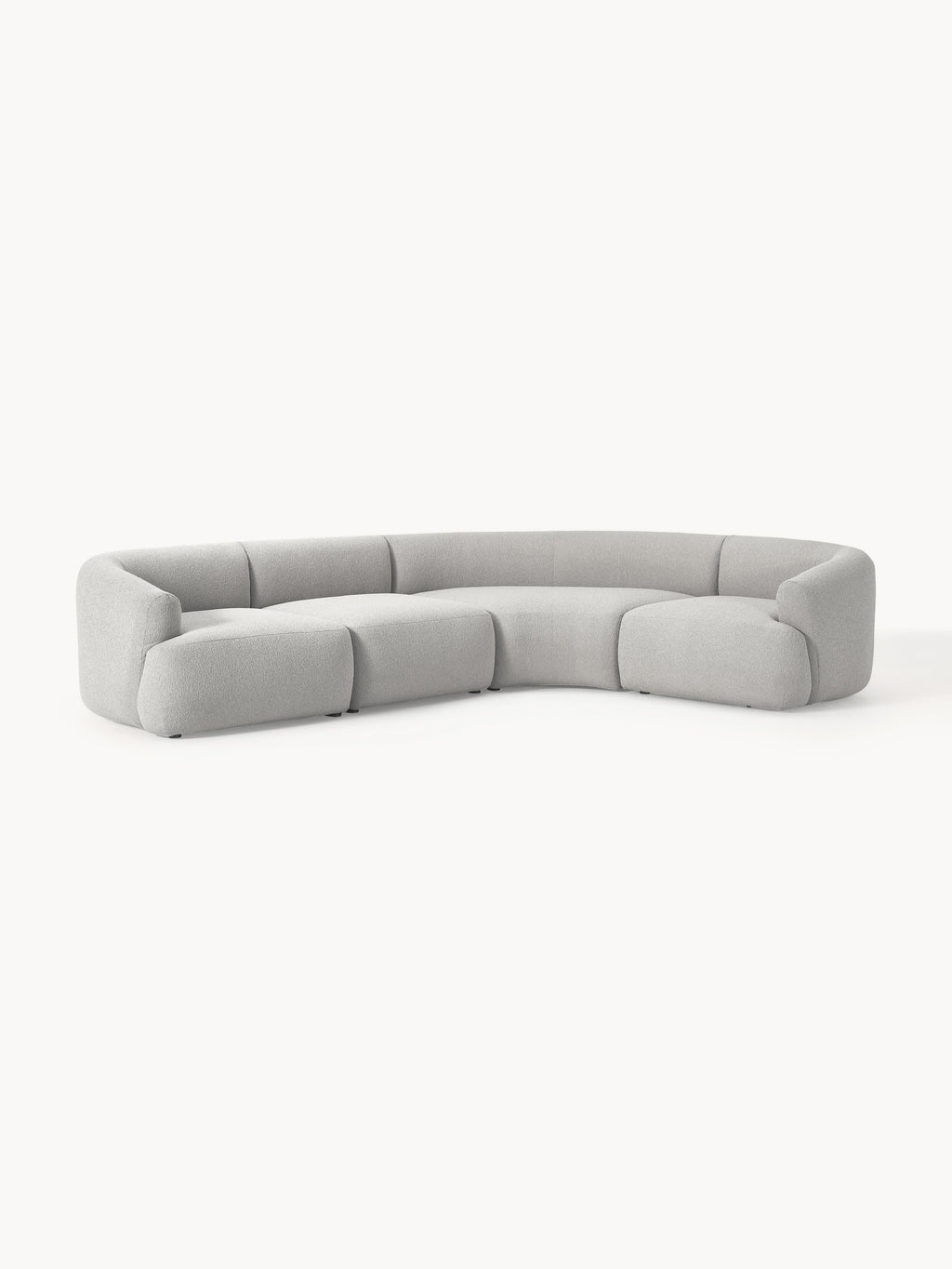 Modulares Bouclé-Ecksofa Sofia (4-Sitzer)