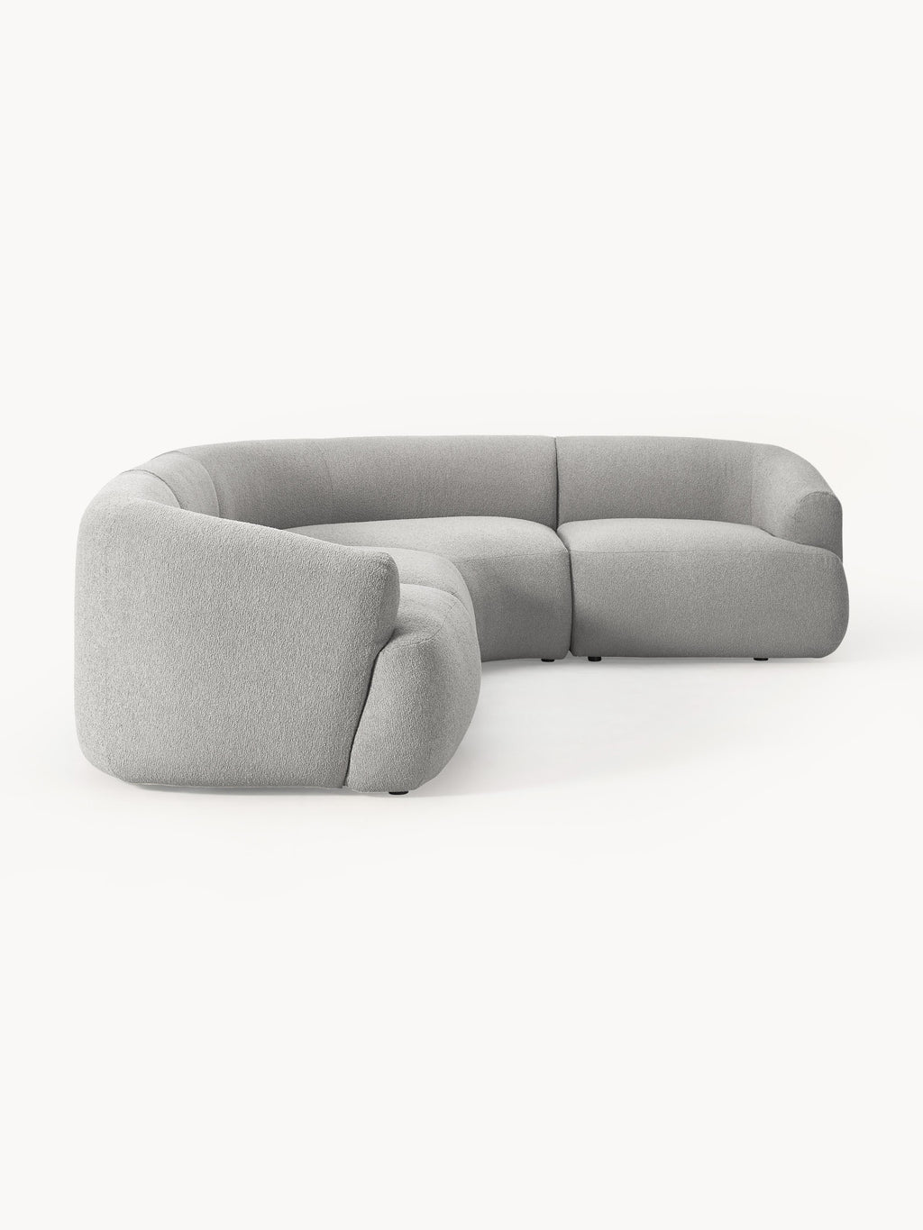 Modulares Bouclé-Ecksofa Sofia (4-Sitzer)