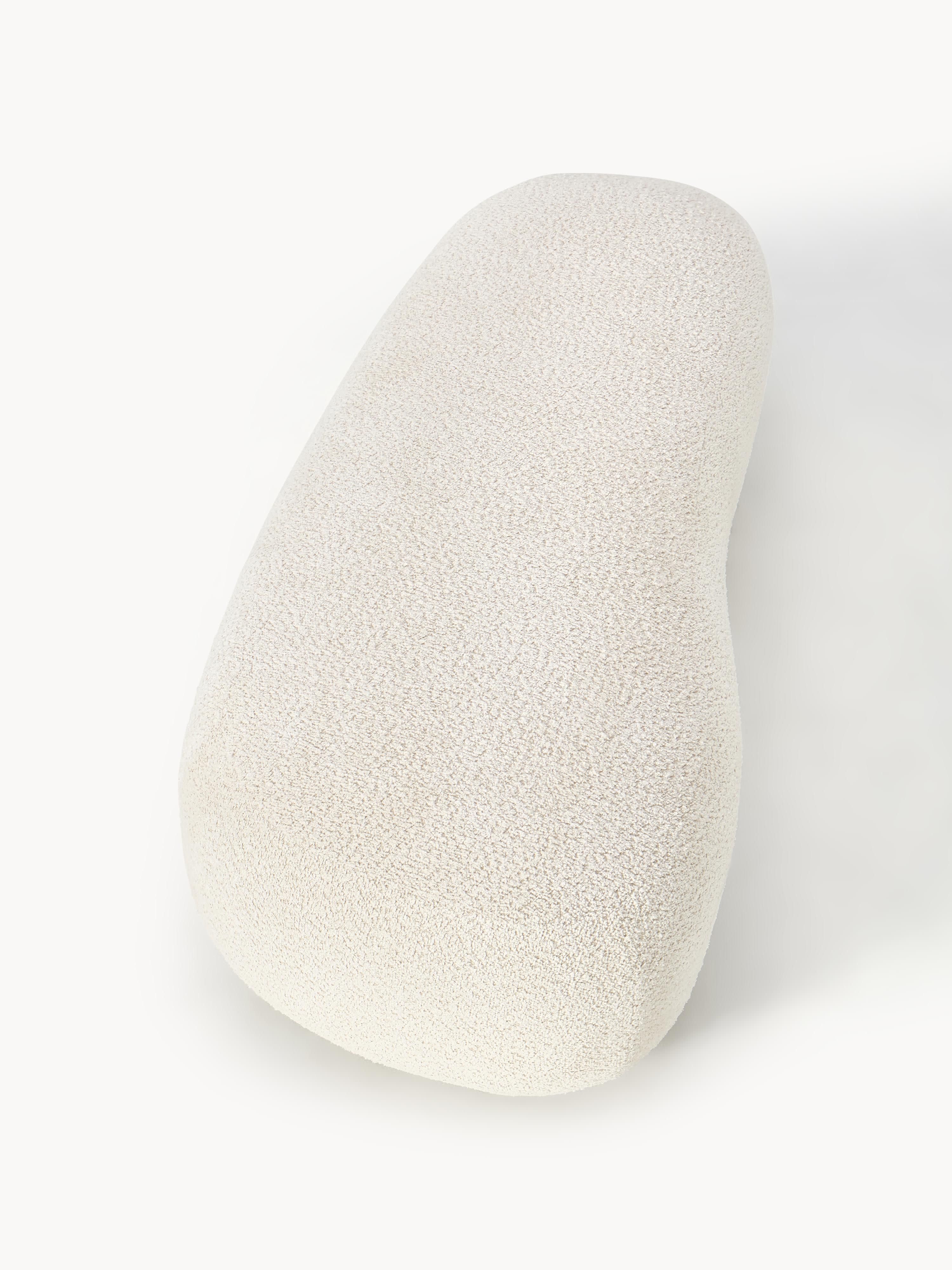 XL-Hocker Alba aus Teddy-Bouclé