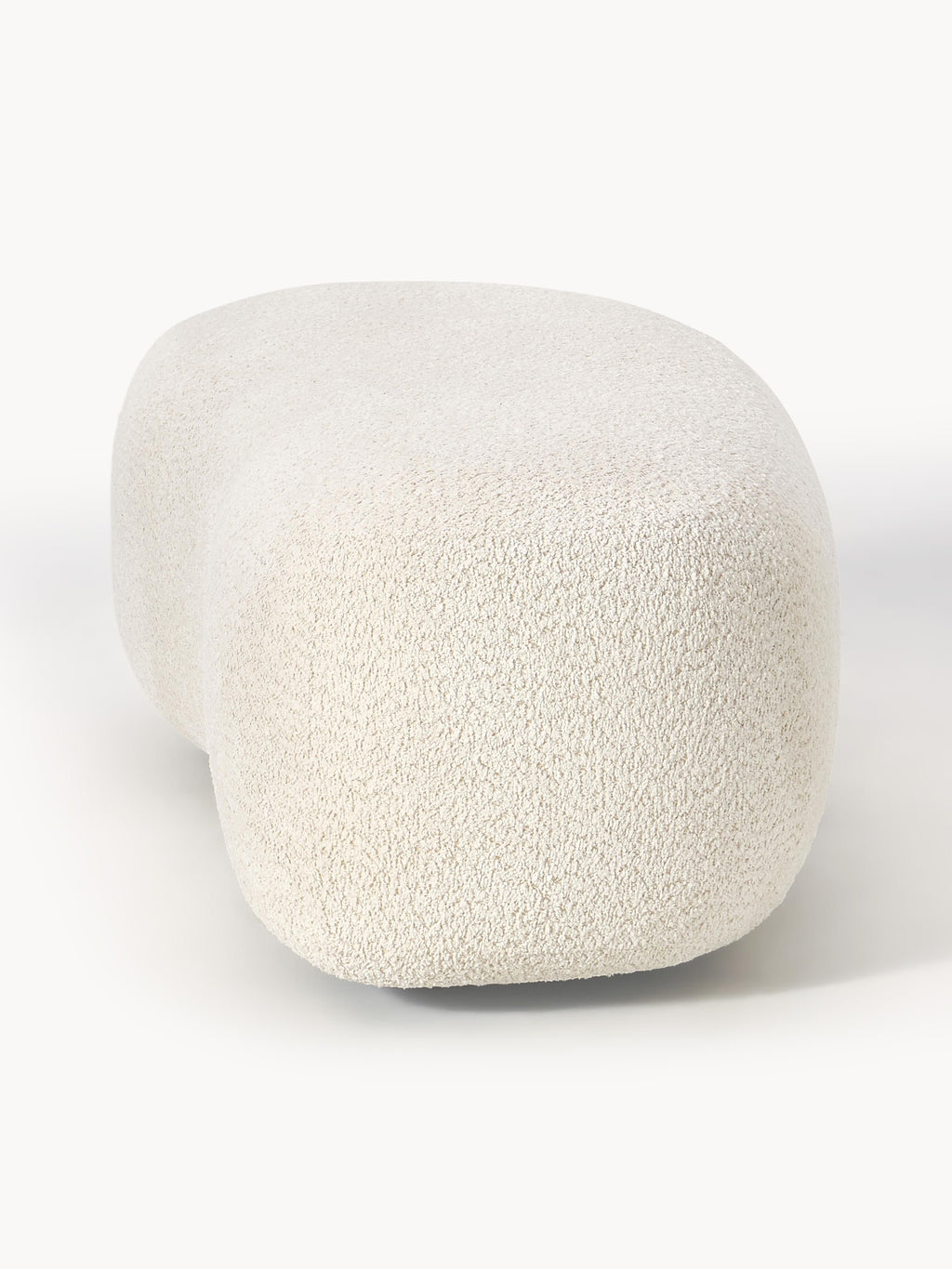 XL-Hocker Alba aus Teddy-Bouclé