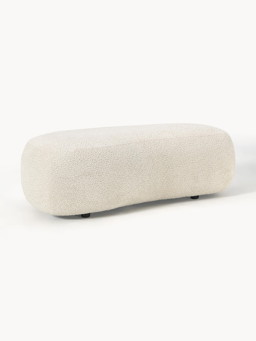 Galeriebild 1 - XL-Hocker Alba aus Teddy-Bouclé