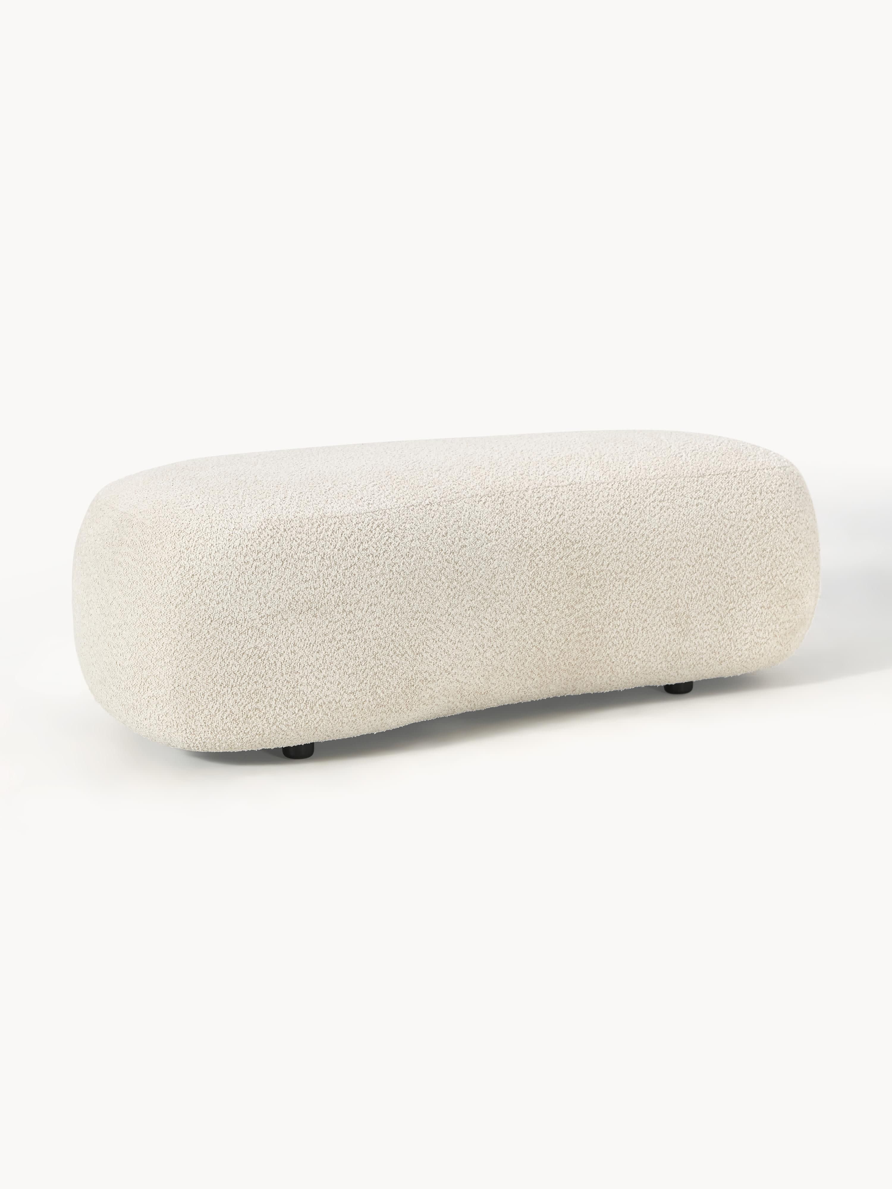 Galeriebild 1 - XL-Hocker Alba aus Teddy-Bouclé