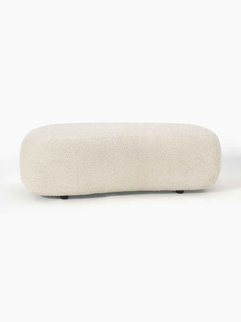XL-Hocker Alba aus Teddy-Bouclé