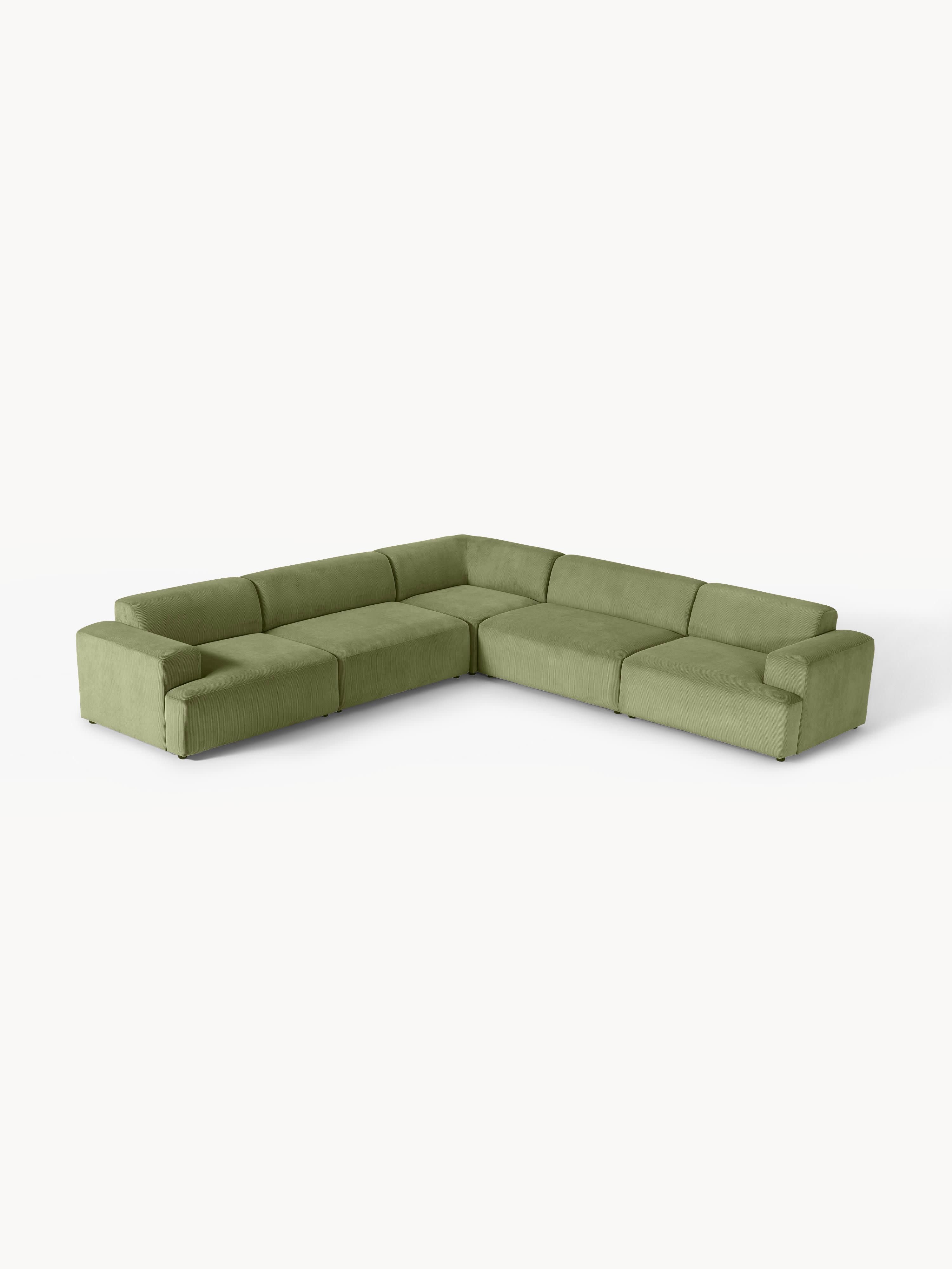 Galeriebild 1 - Cord-Ecksofa Melva (4-Sitzer)