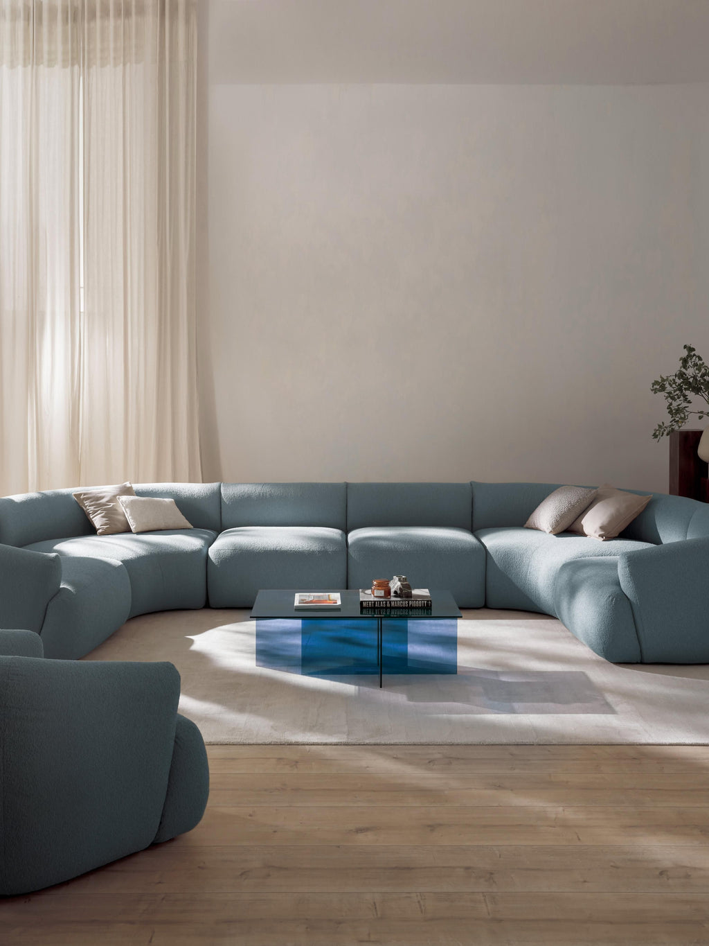Modulares Bouclé-XL-Sofa Sofia