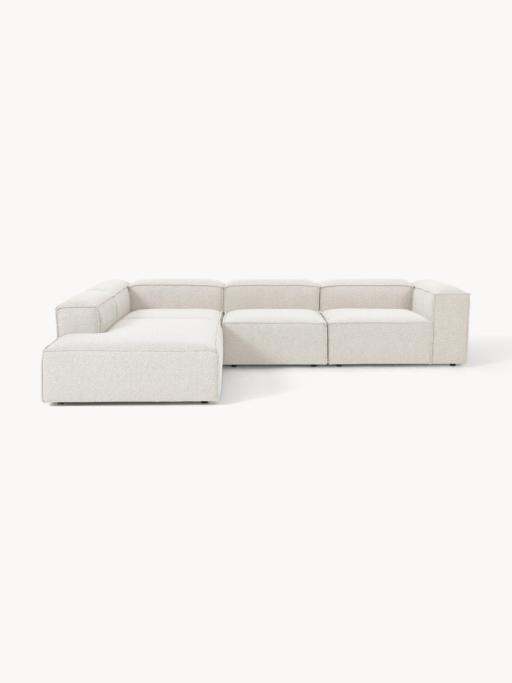 Modulares XL-Ecksofa Lennon (4-Sitzer) aus Bouclé