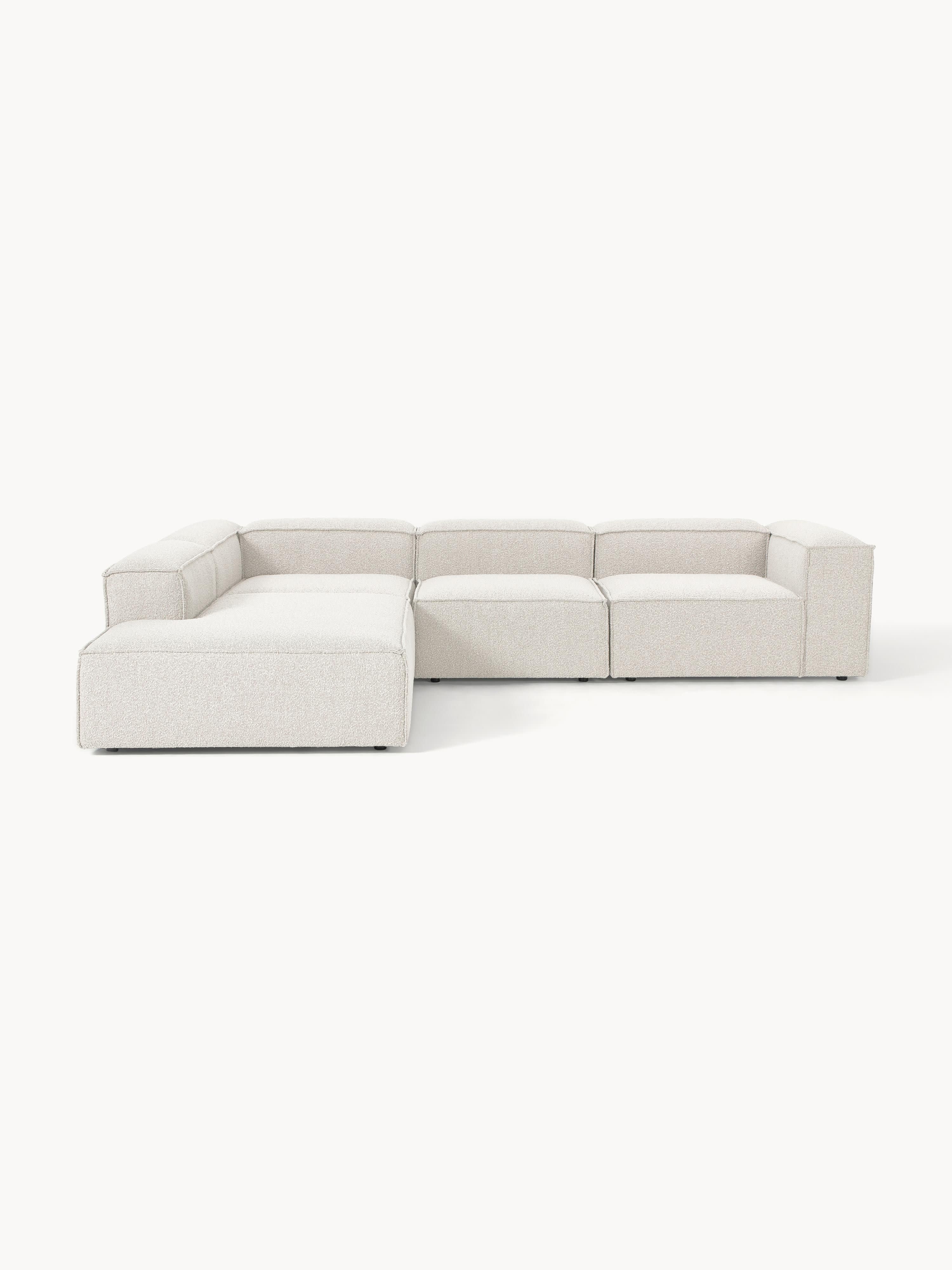 Modulares XL-Ecksofa Lennon (4-Sitzer) aus Bouclé