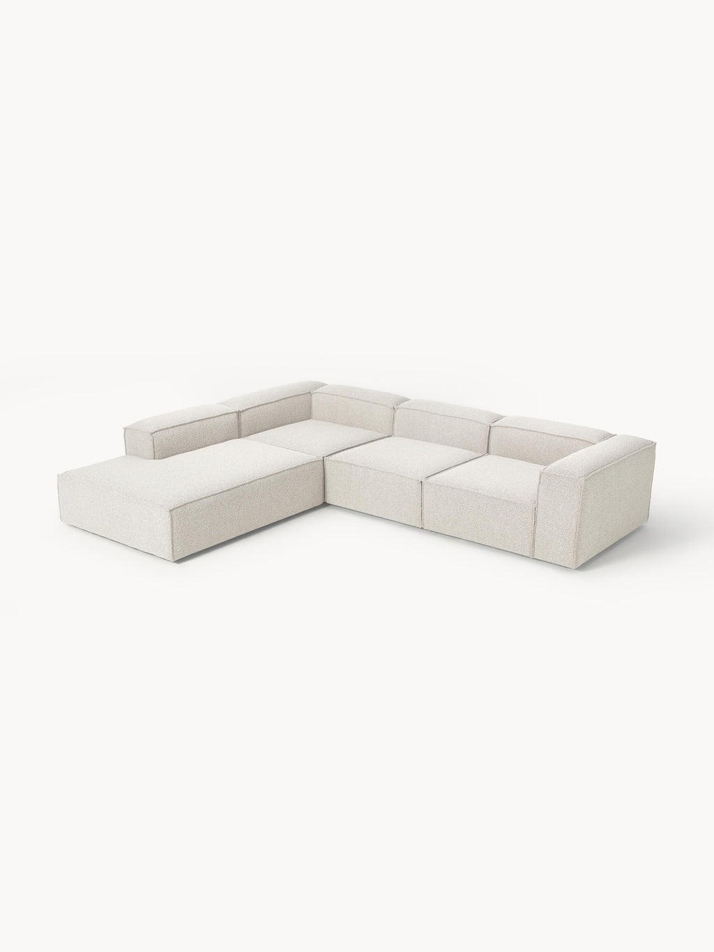 Galeriebild 1 - Modulares XL-Ecksofa Lennon (4-Sitzer) aus Bouclé