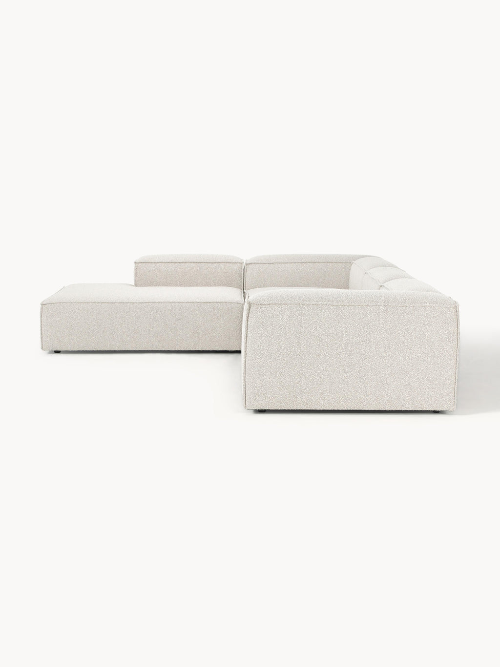 Modulares XL-Ecksofa Lennon (4-Sitzer) aus Bouclé