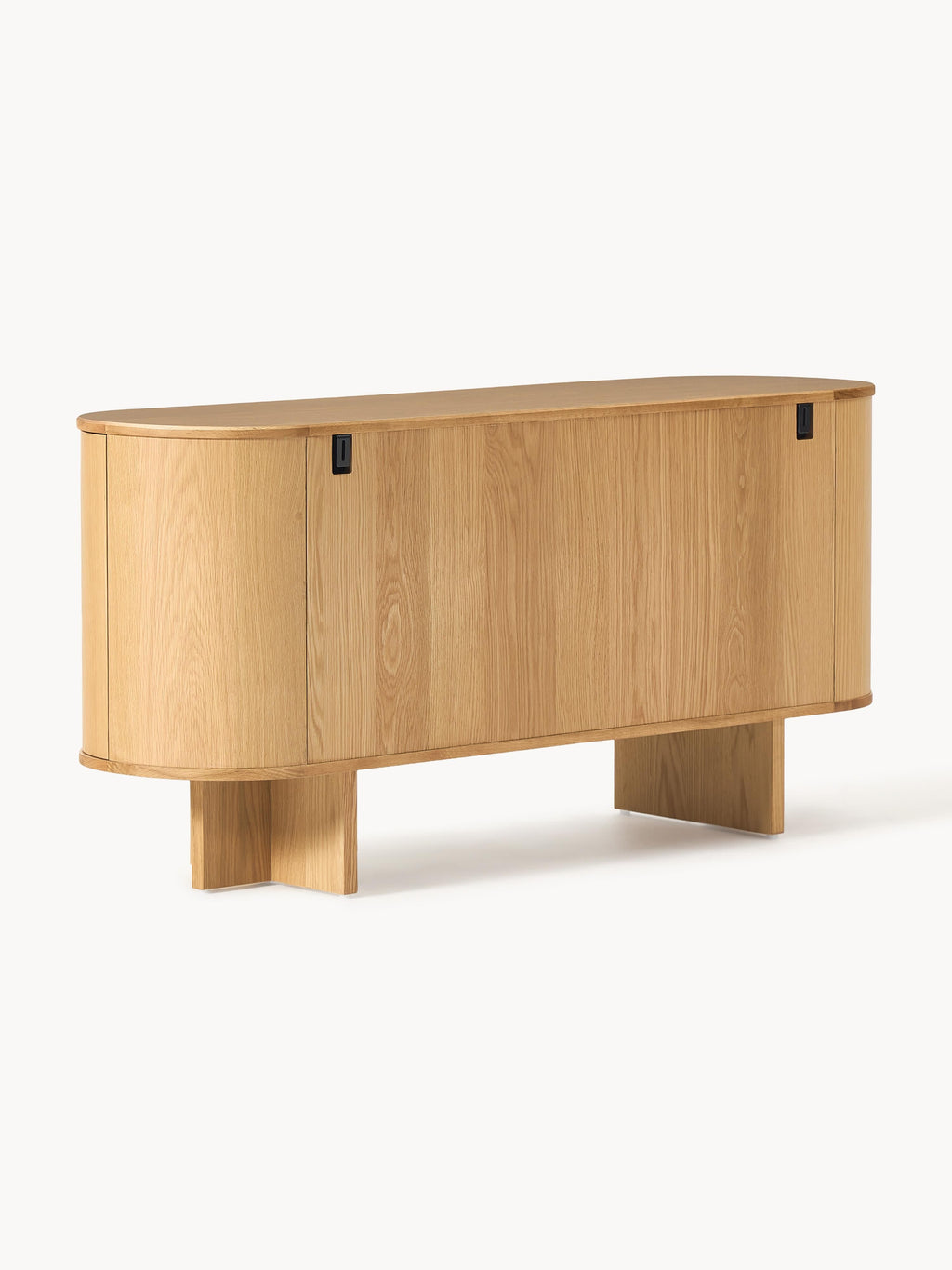 Holz-Sideboard Zumi mit abgerundeten Ecken