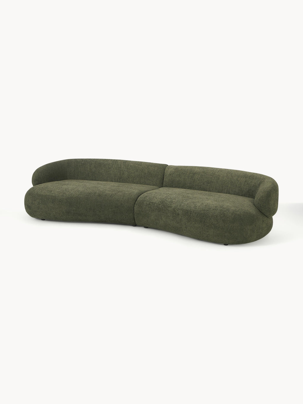 Sofa Alba (4-Sitzer) aus Teddy-Bouclé