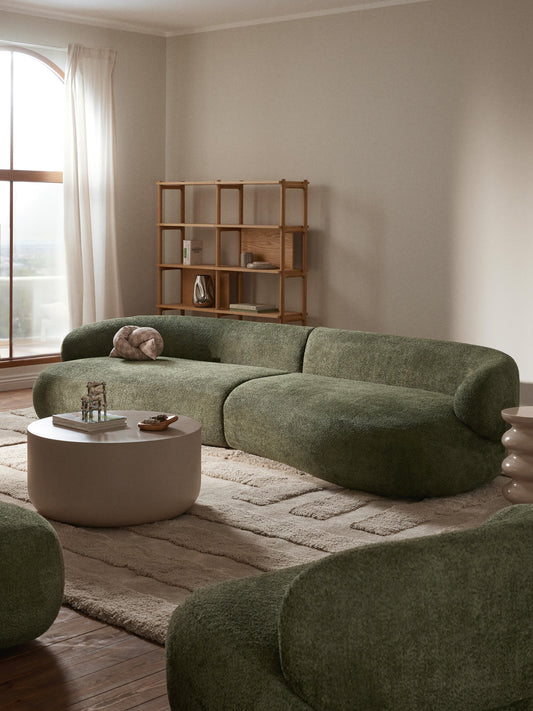 Sofa Alba (4-Sitzer) aus Teddy-Bouclé